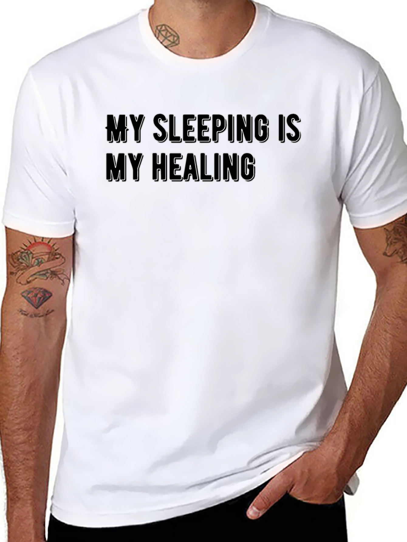 My Sleeping Is My Healing Black T-Shirt