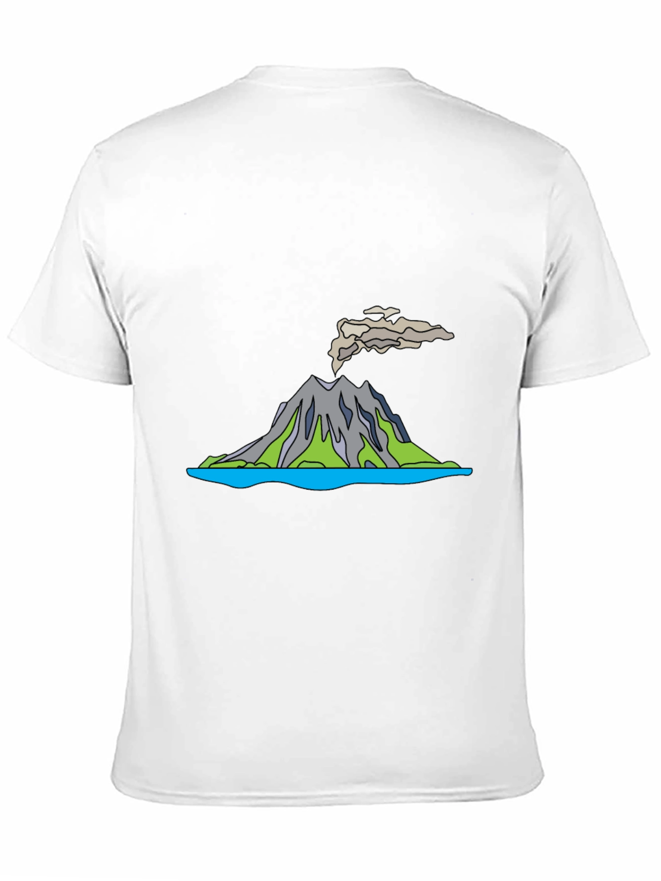Volcano T-Shirt - Black Crew Neck