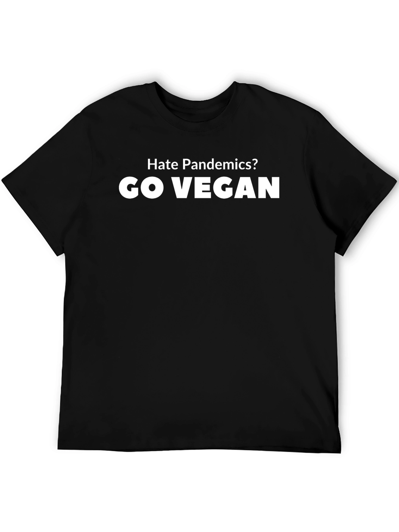 Hate Pandemics? Go Vegan Black Graphic Tee