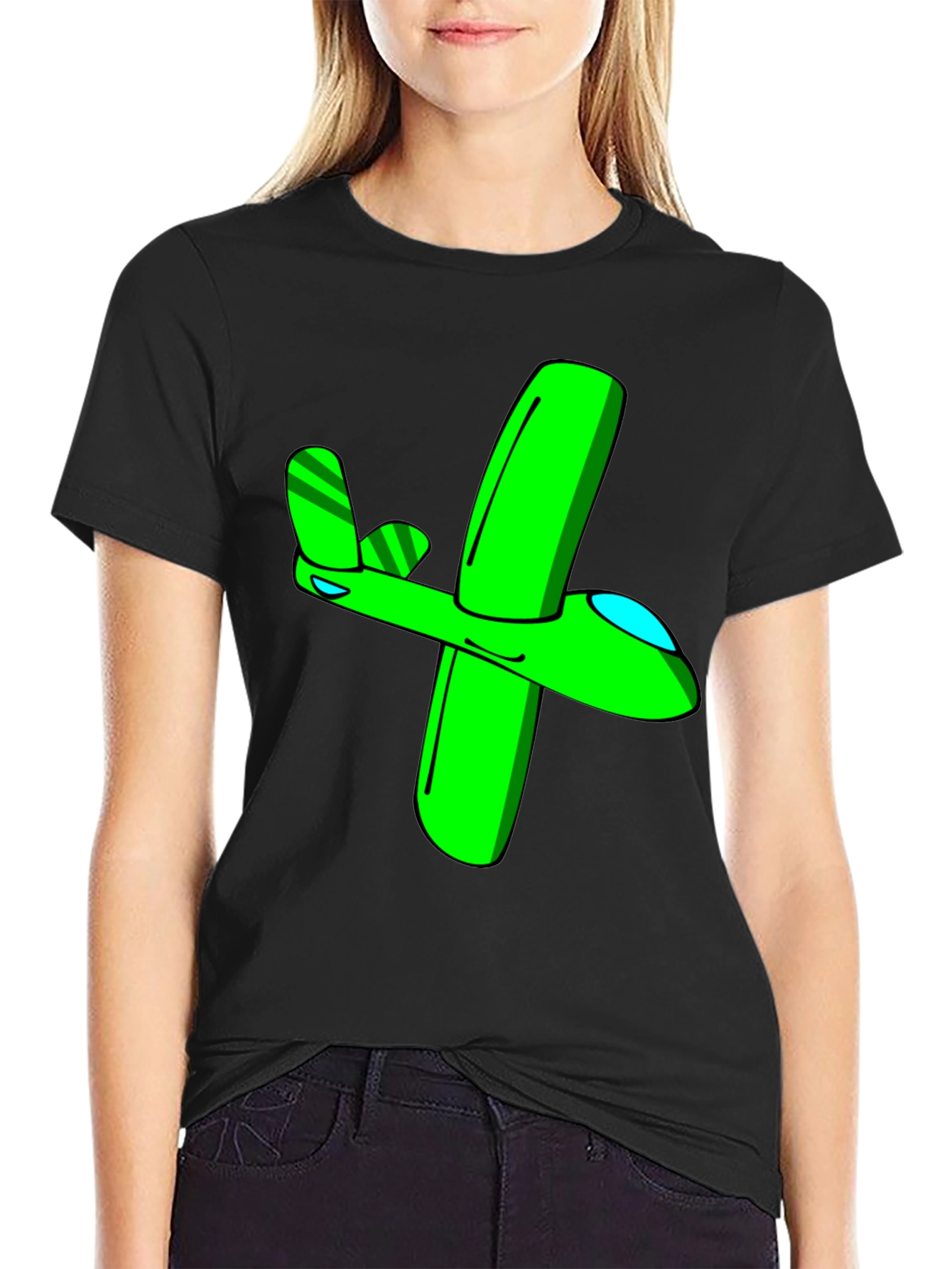 Green Airplane Graphic Tee