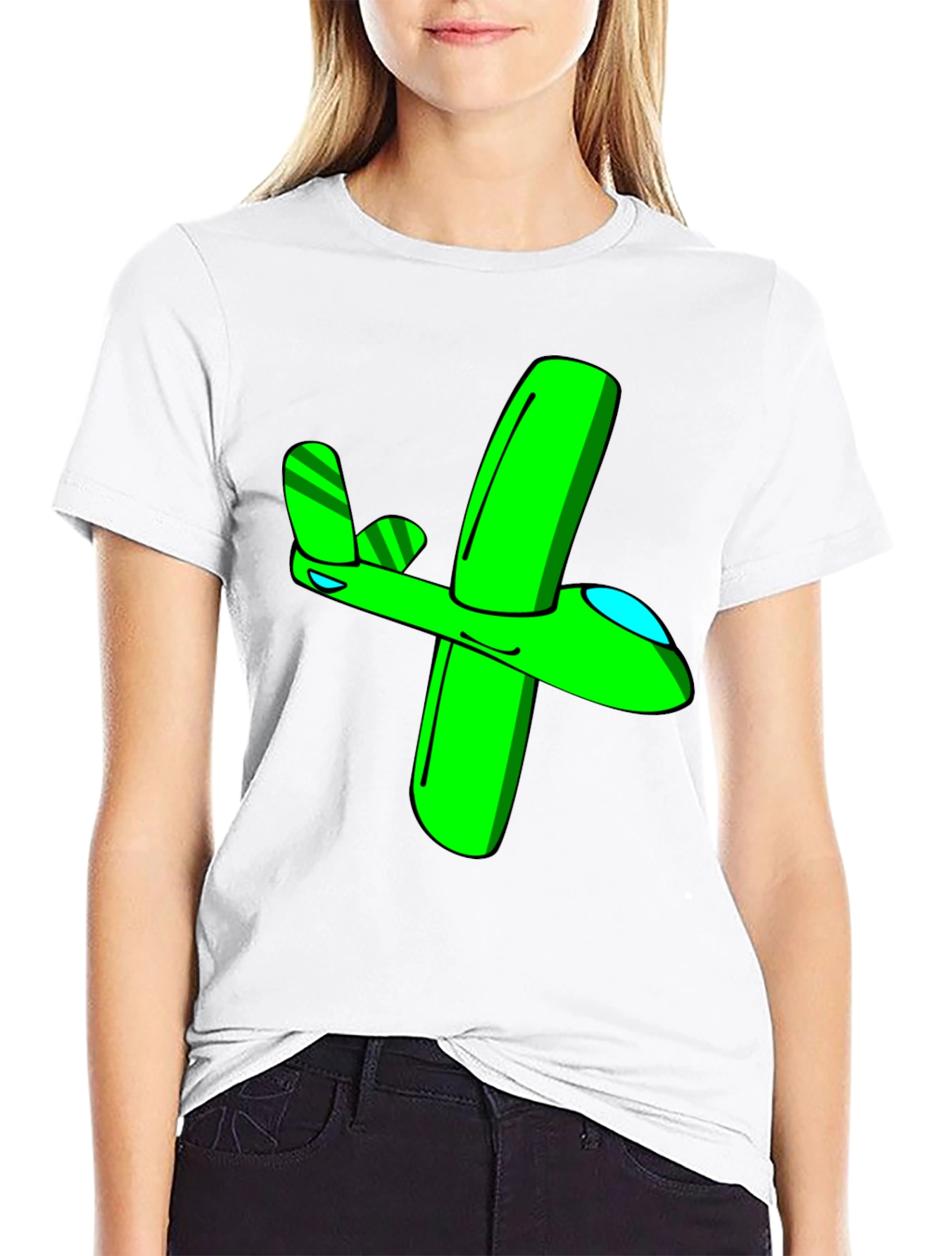Green Airplane Graphic Tee