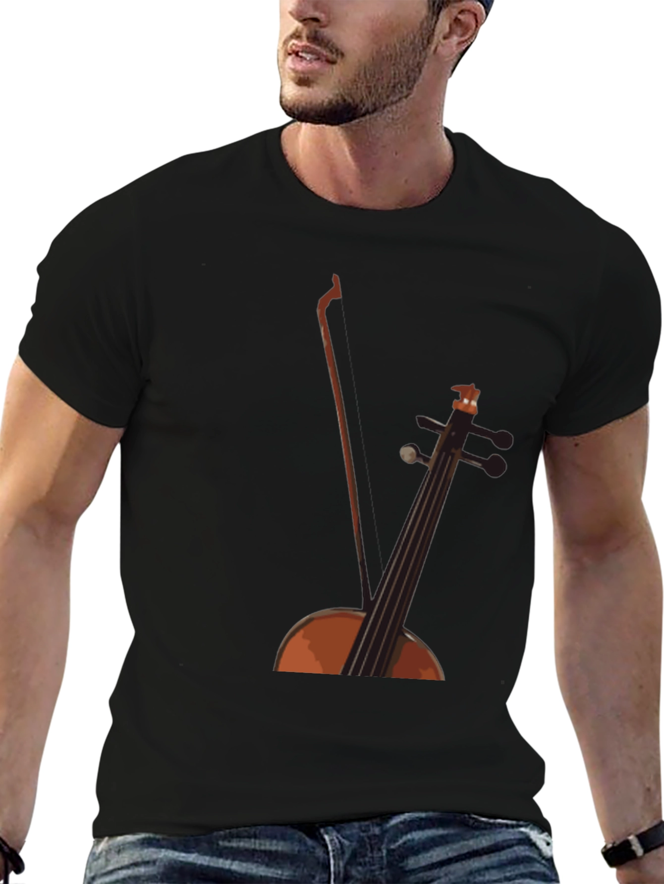 Cello Graphic Black Tee - Musicians Style