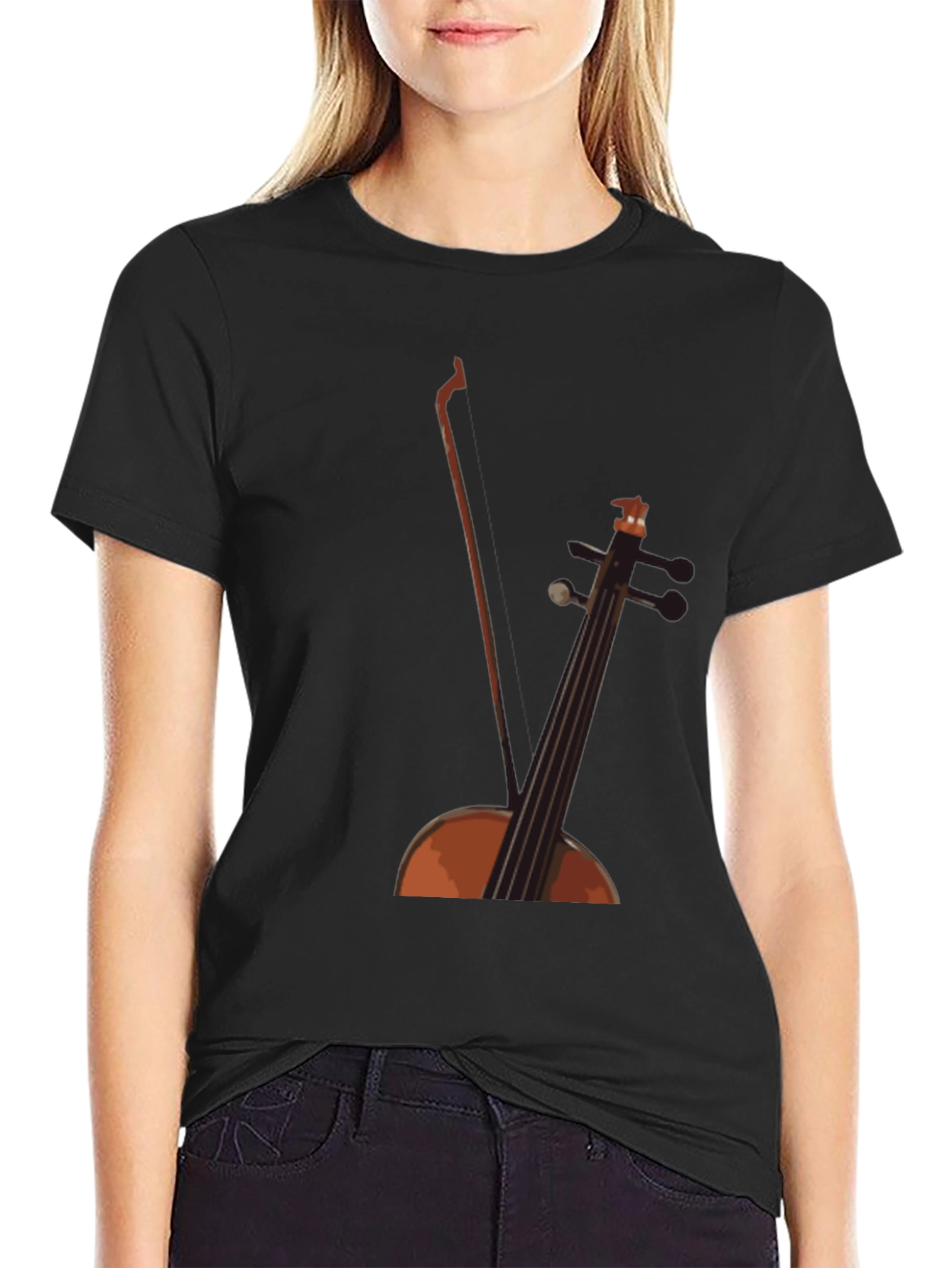 Cello Graphic Black Tee - Musicians Style