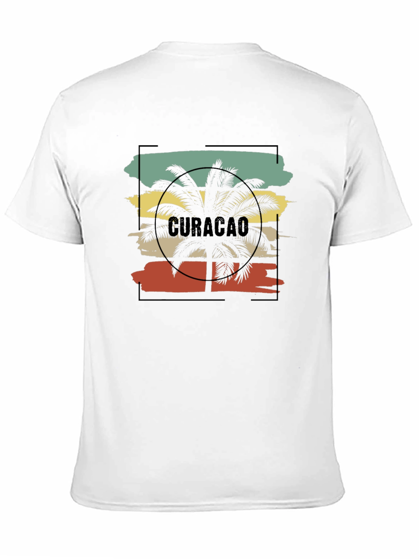 Curacao Palm Tree Graphic Tee - Island Vibes T-Shirt