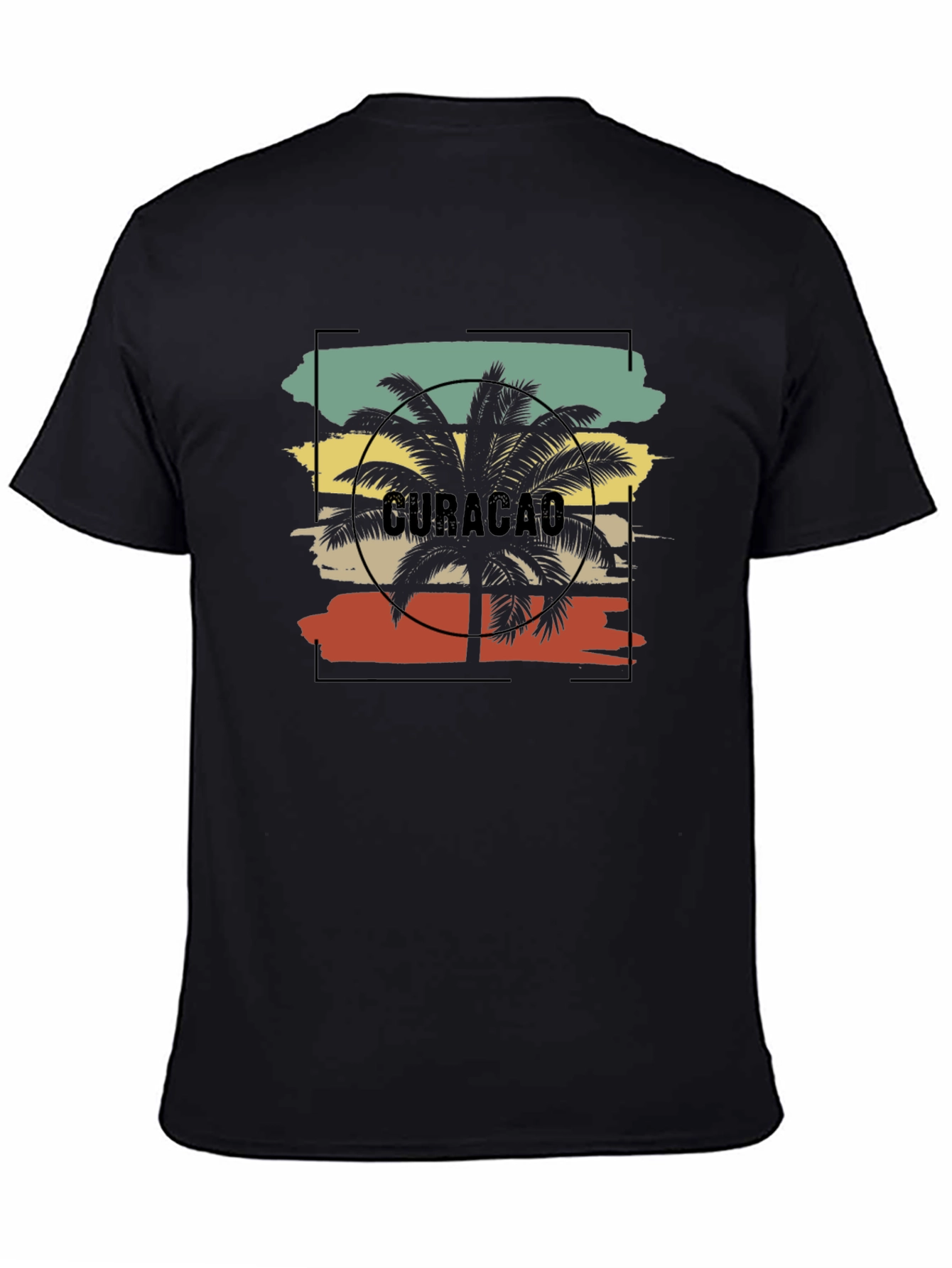Curacao Palm Tree Graphic Tee - Island Vibes T-Shirt