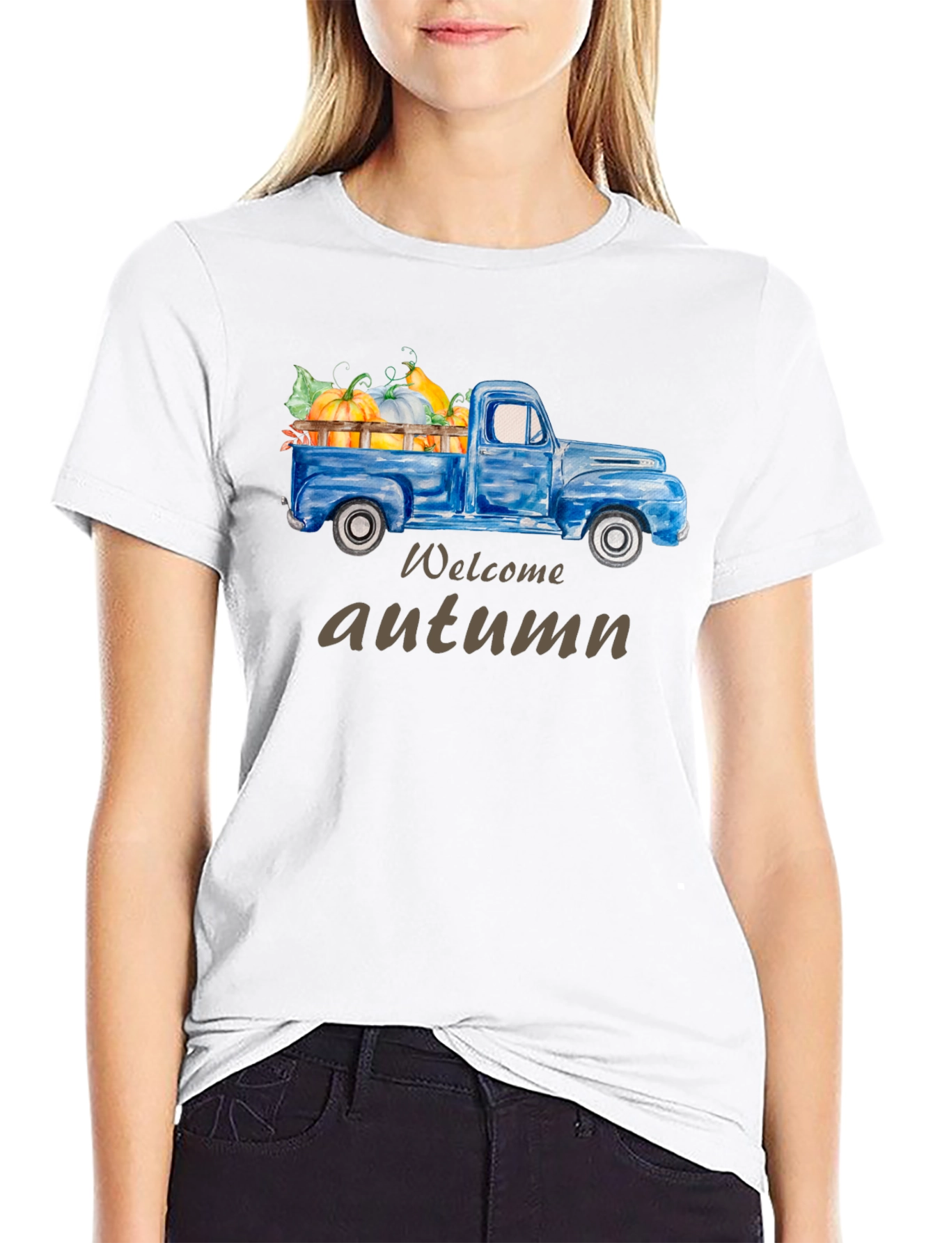 Welcome Autumn Truck Graphic Tee