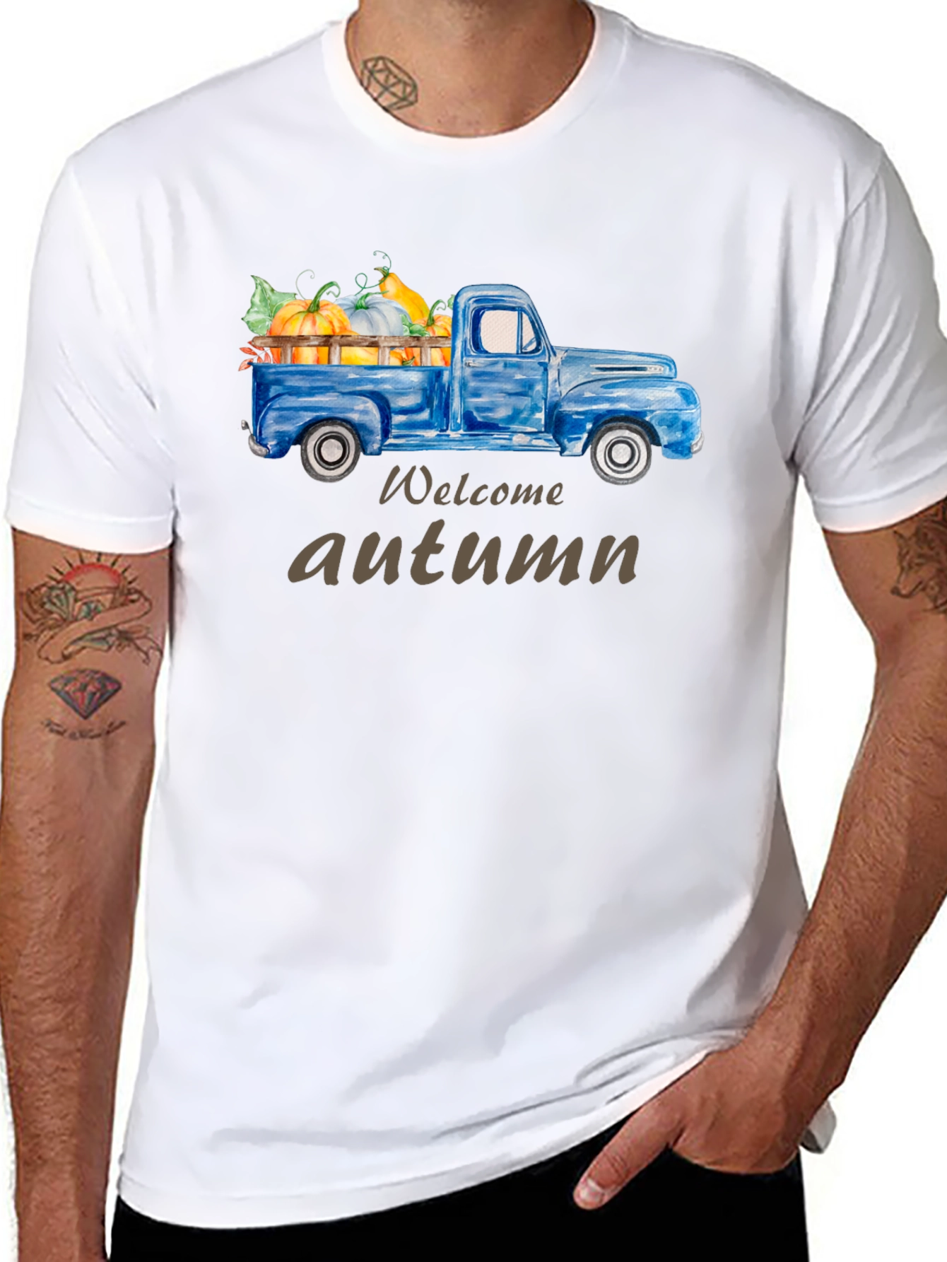 Welcome Autumn Truck Graphic Tee