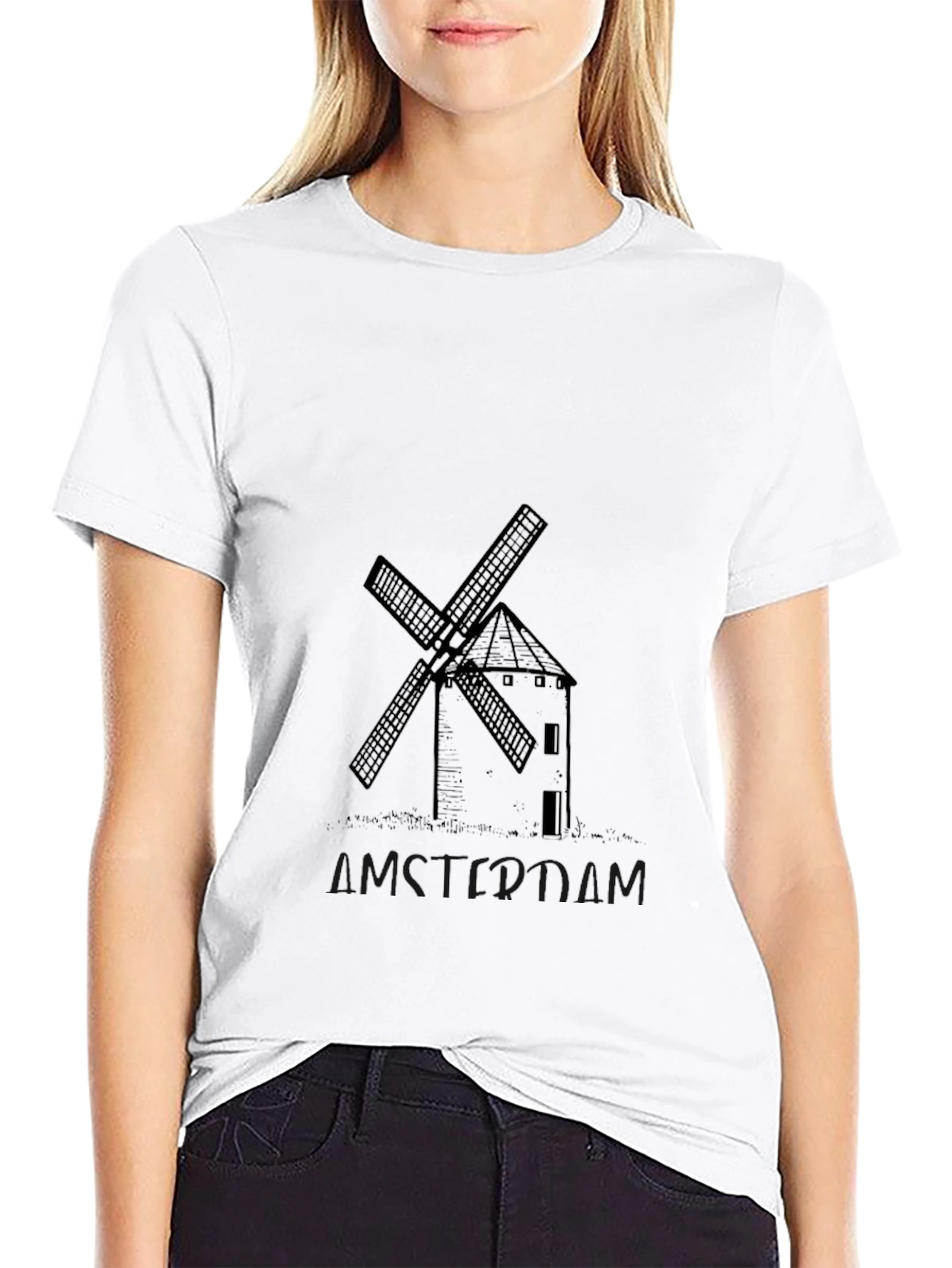 Amsterdam Windmill Graphic T-Shirt