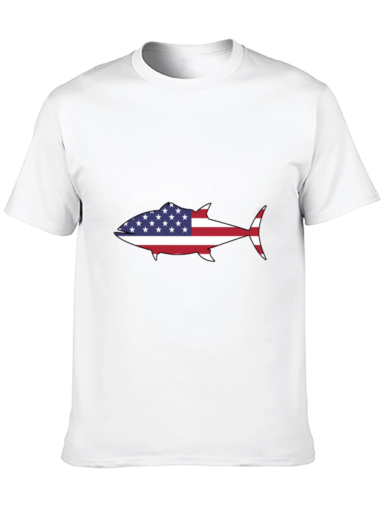 American Flag Tuna Graphic Tee - Black