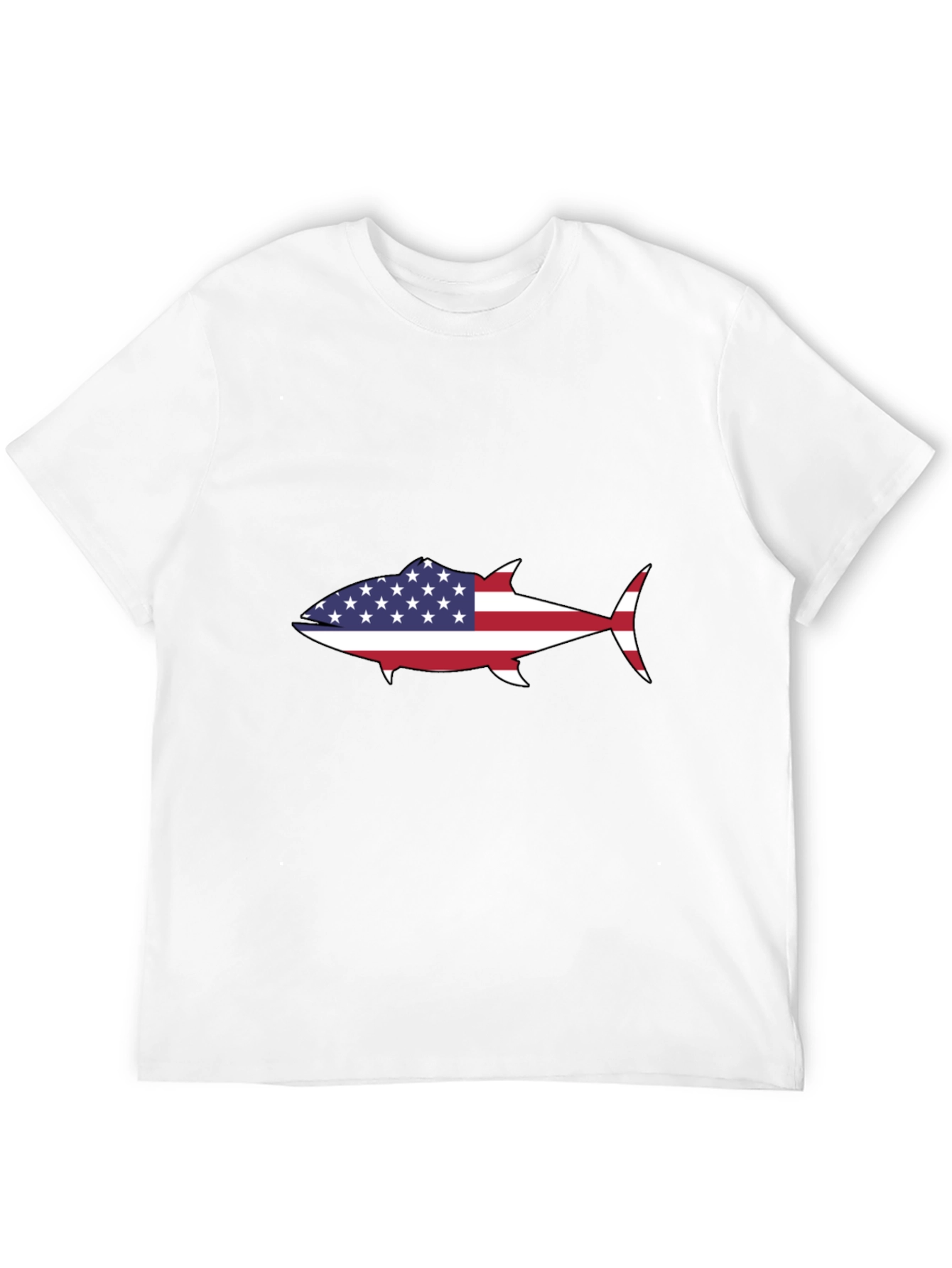 American Flag Tuna Graphic Tee - Black