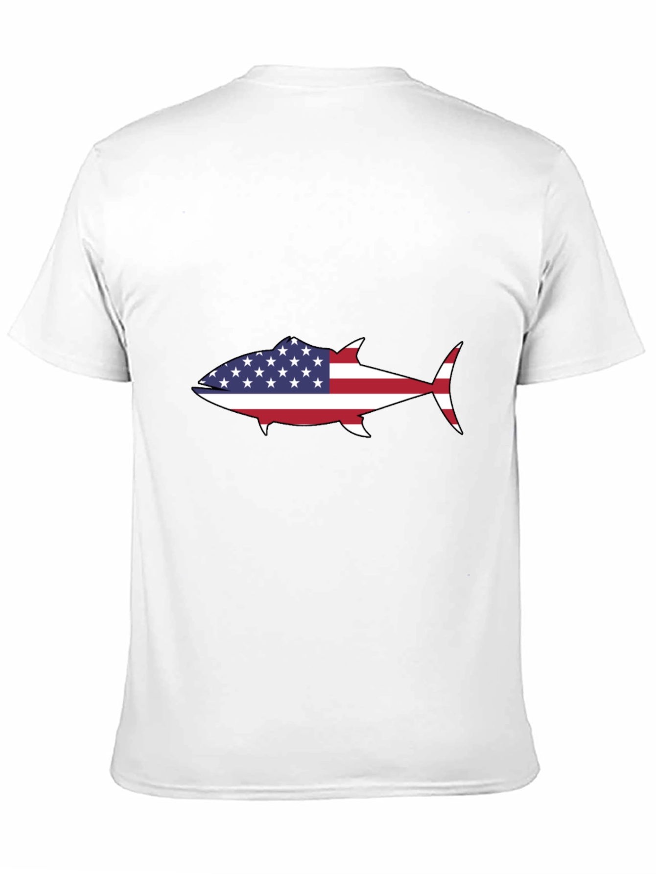 American Flag Tuna Graphic Tee - Black