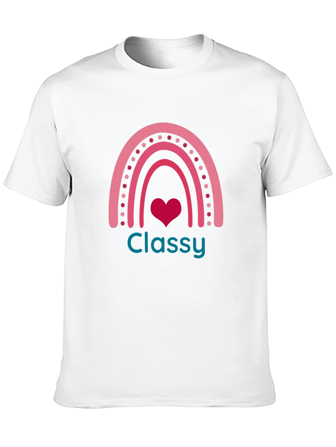 Classy Rainbow Heart Graphic Tee