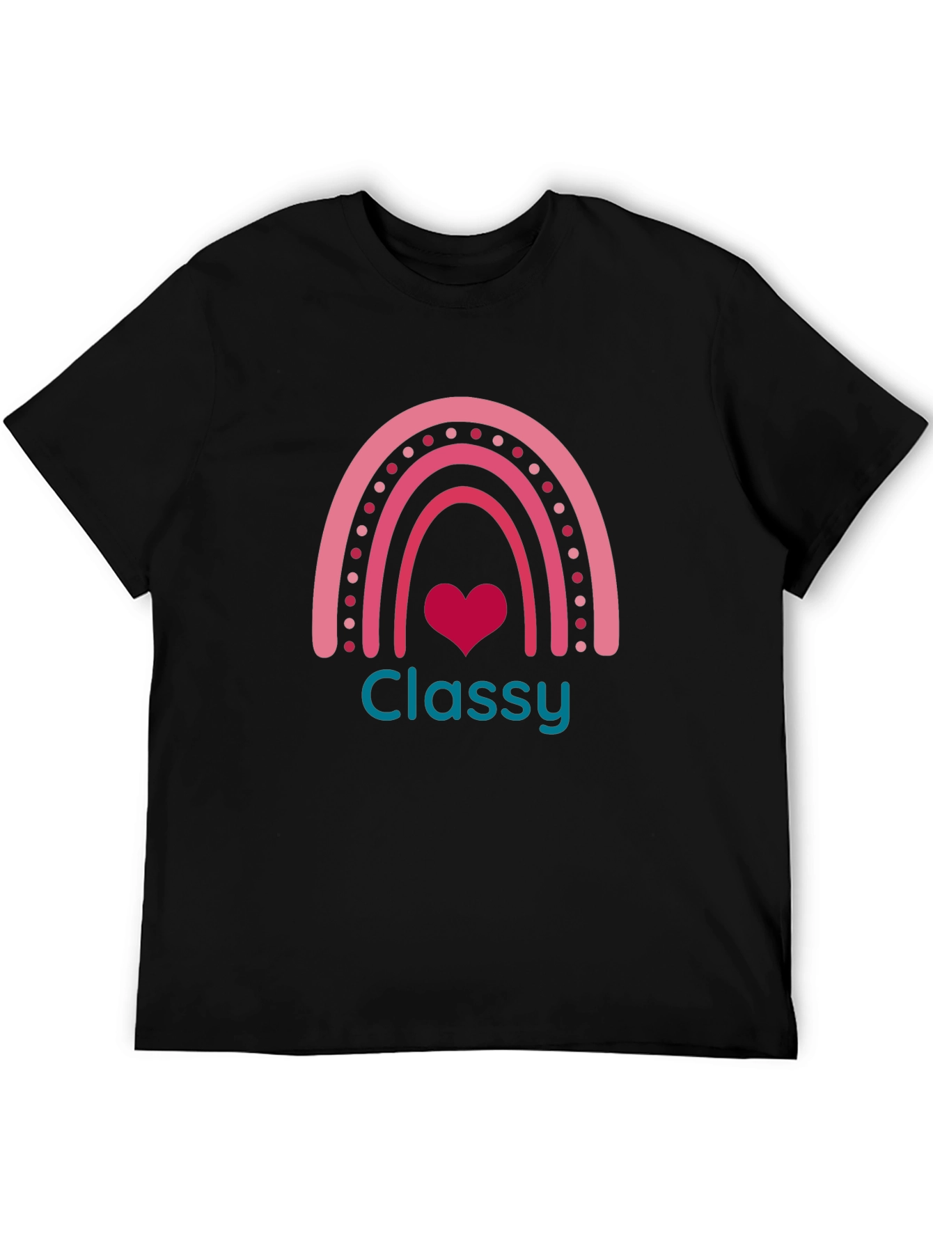 Classy Rainbow Heart Graphic Tee