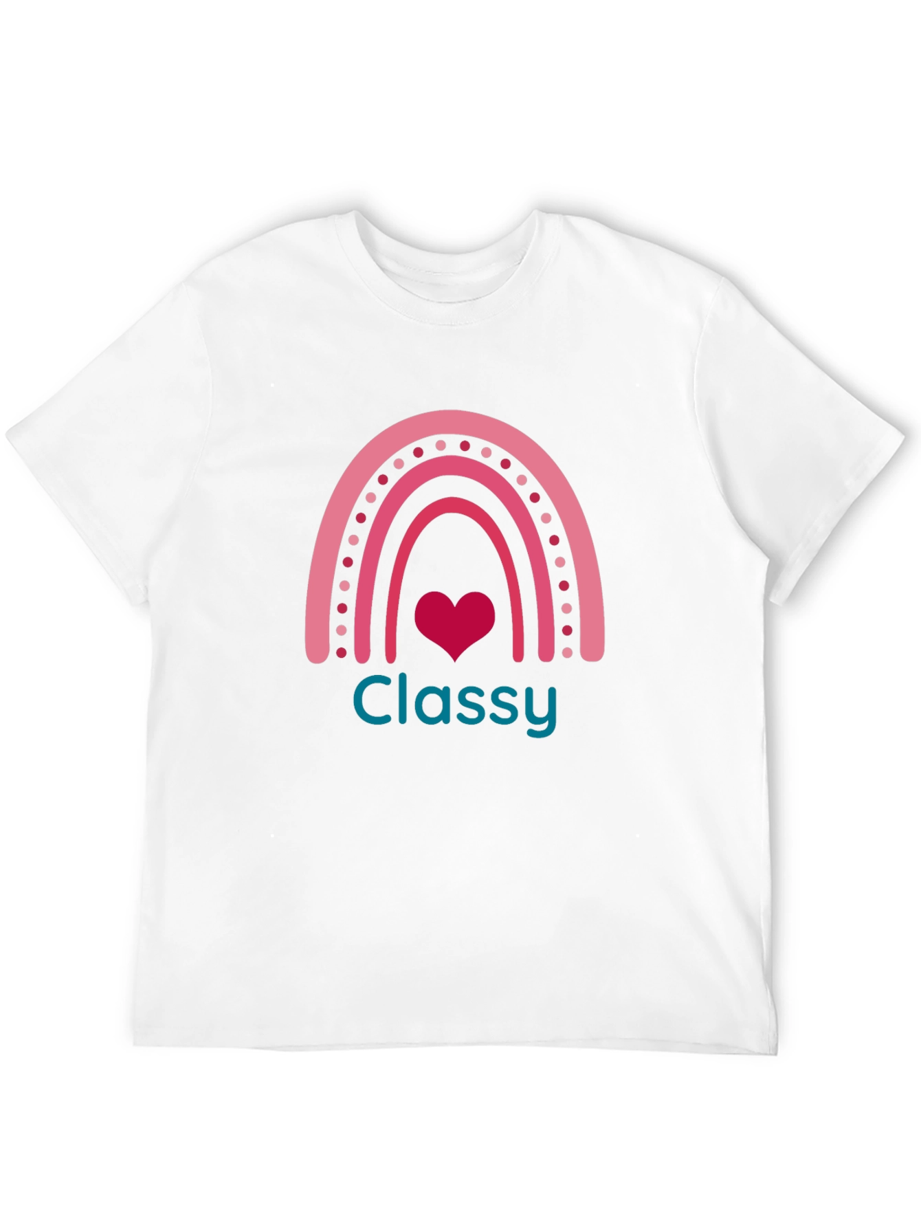 Classy Rainbow Heart Graphic Tee