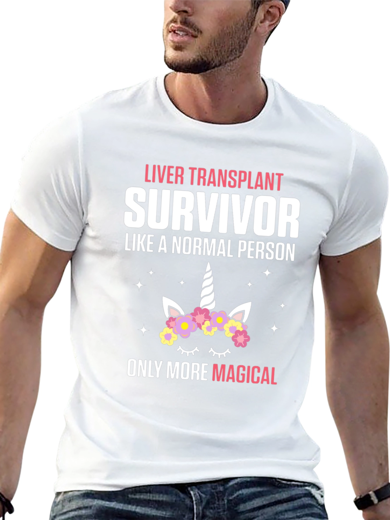 Liver Transplant Survivor Unicorn T-Shirt