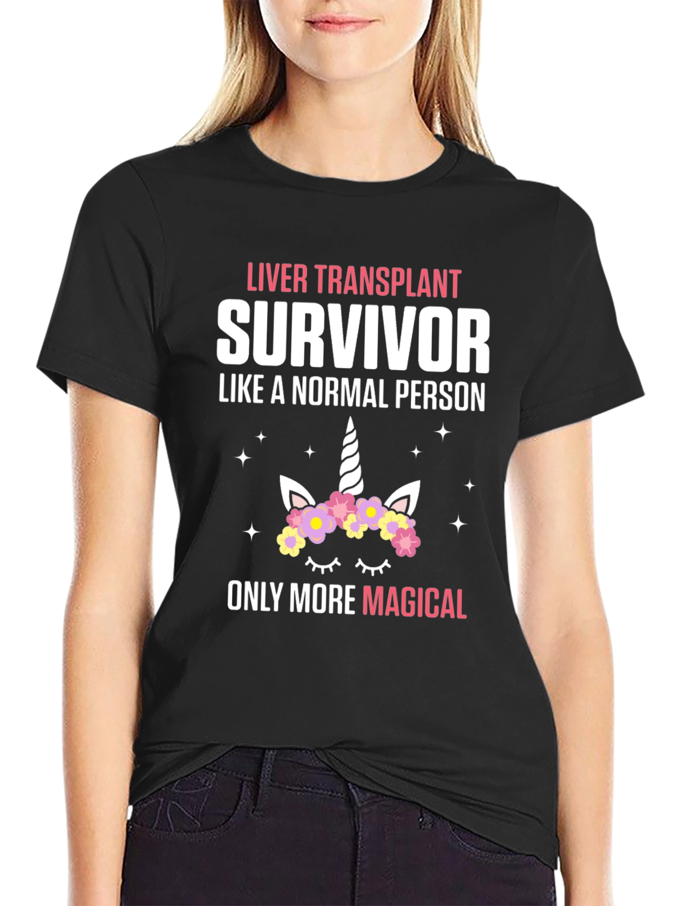 Liver Transplant Survivor Unicorn T-Shirt