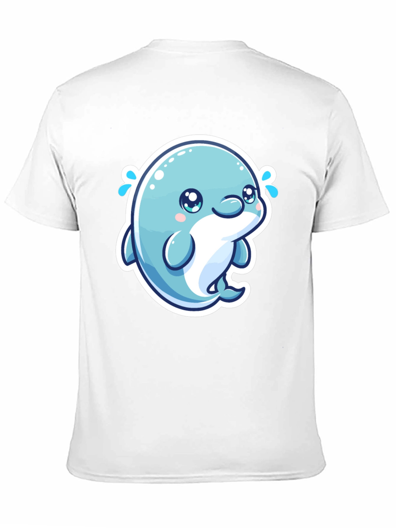 Cute Dolphin Graphic Tee - Soft Cotton Black T-Shirt