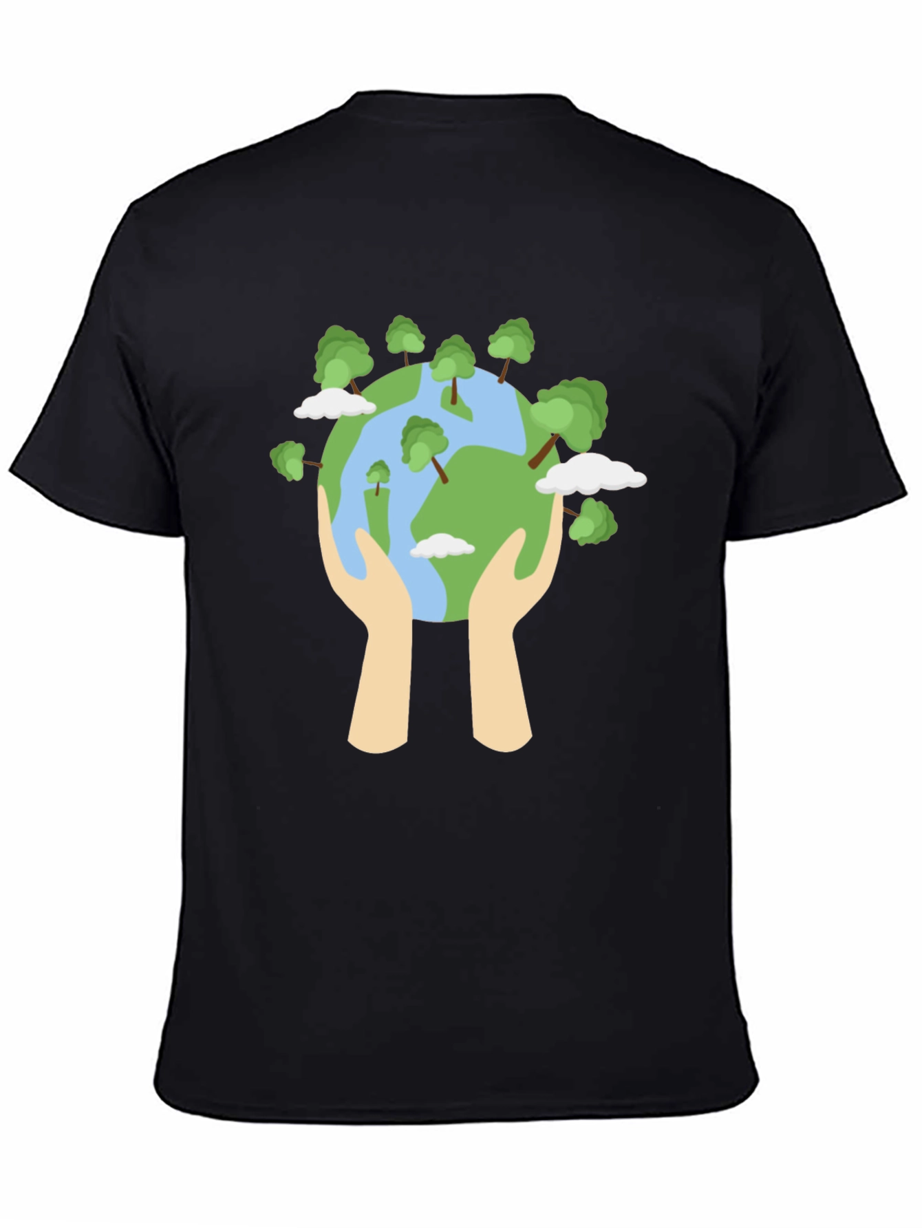 Eco-Friendly World Graphic Black T-Shirt