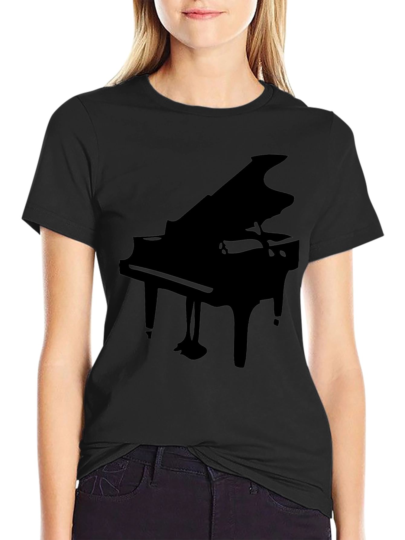 Grand Piano Graphic Tee - Music Lover Shirt