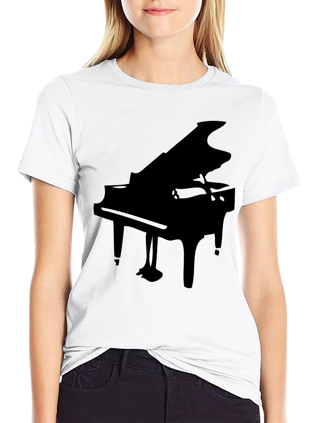 Grand Piano Graphic Tee - Music Lover Shirt