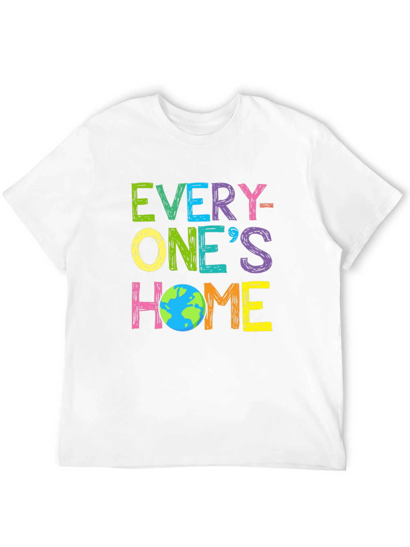 Everyones Home Earth T-Shirt - Black Cotton Tee