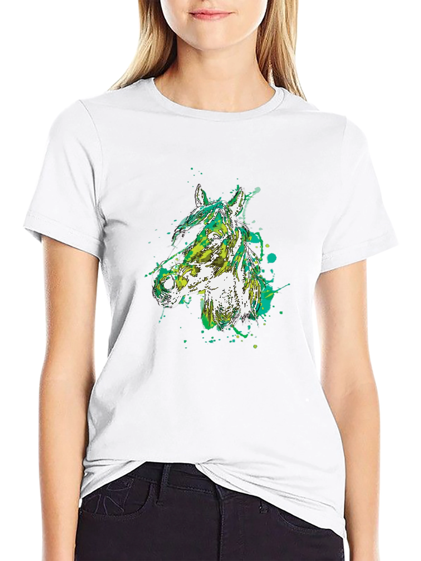 Abstract Horse Graphic Tee
