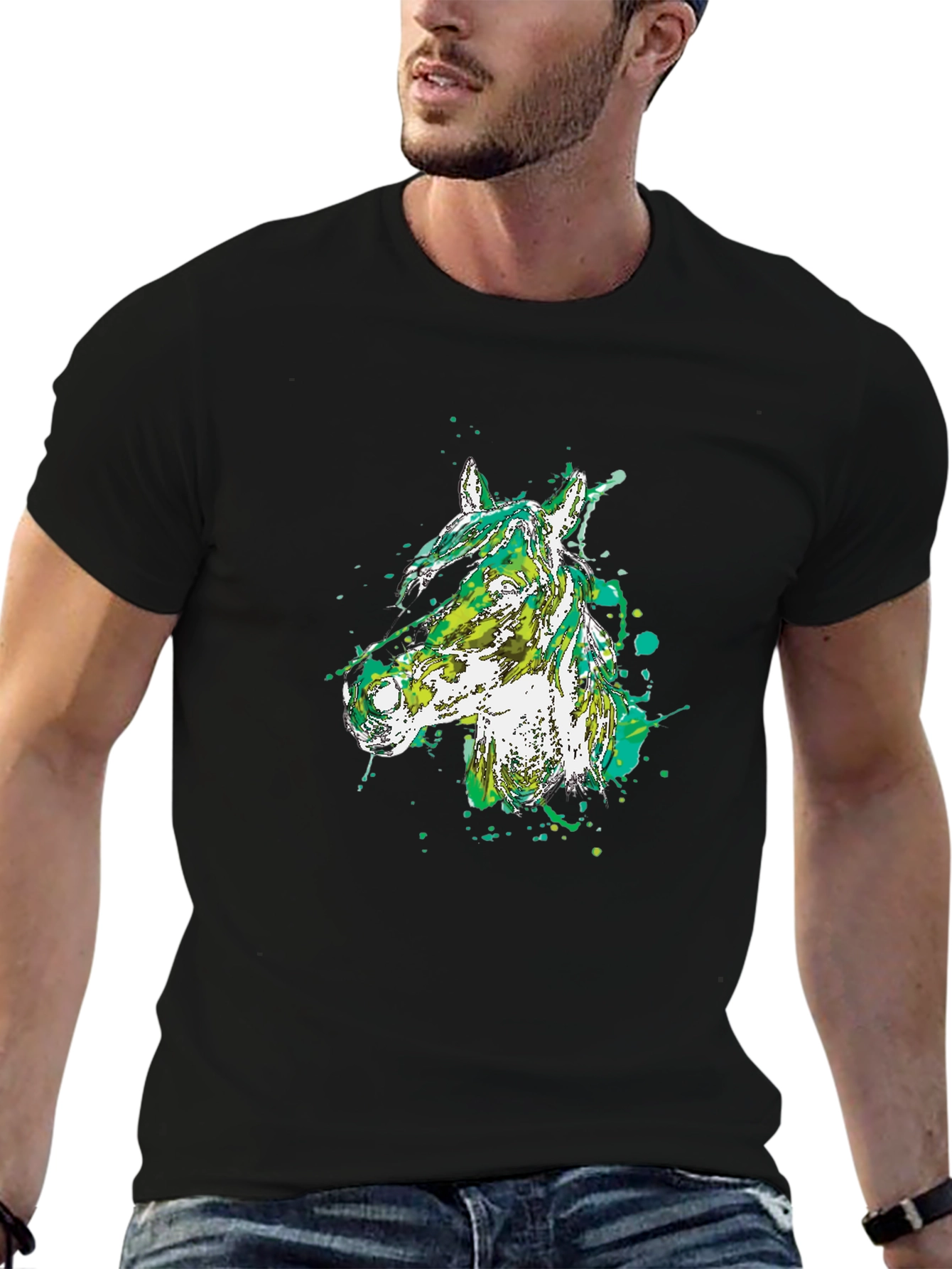 Abstract Horse Graphic Tee