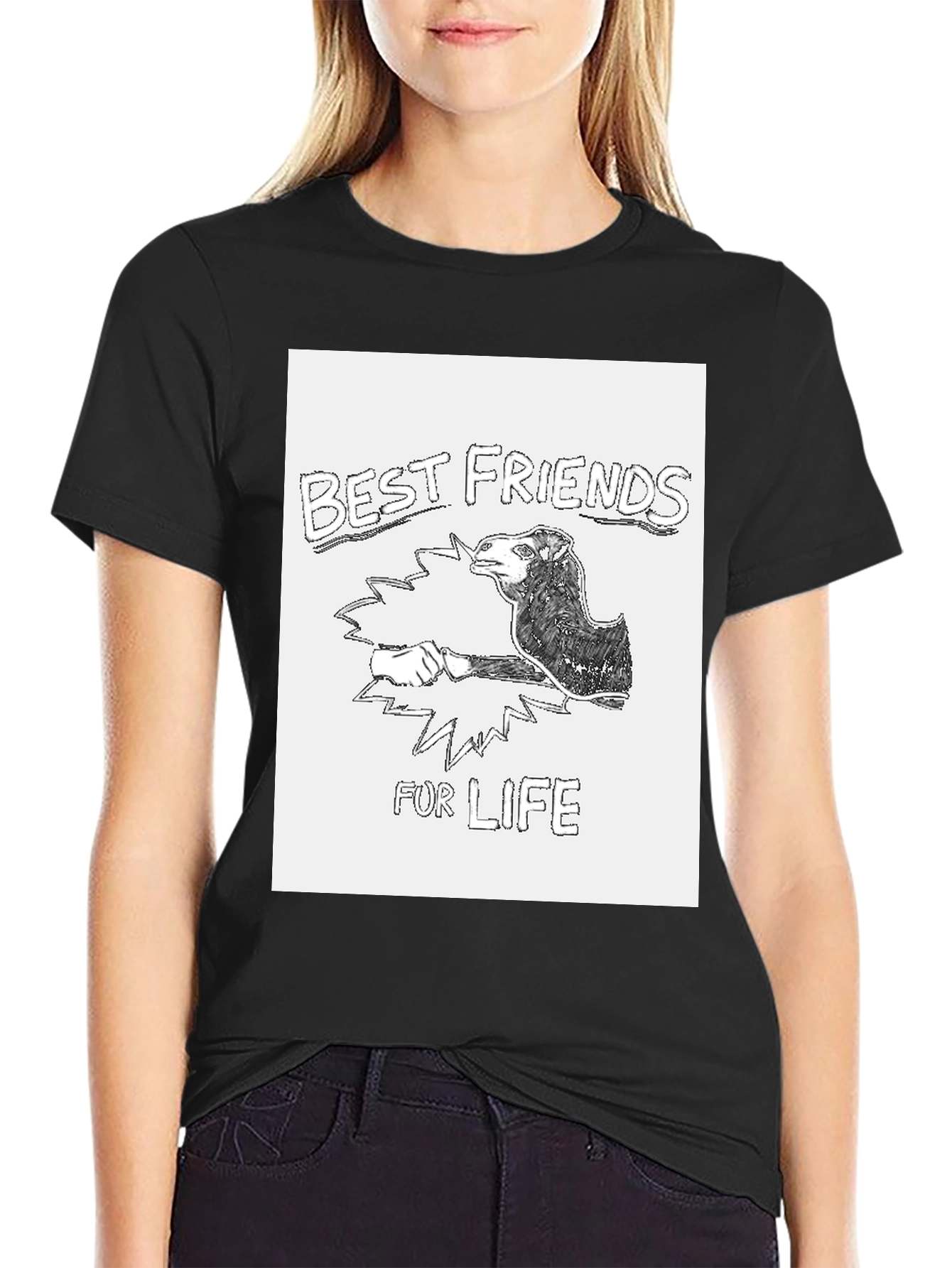 Best Friends For Life Graphic Tee - Black