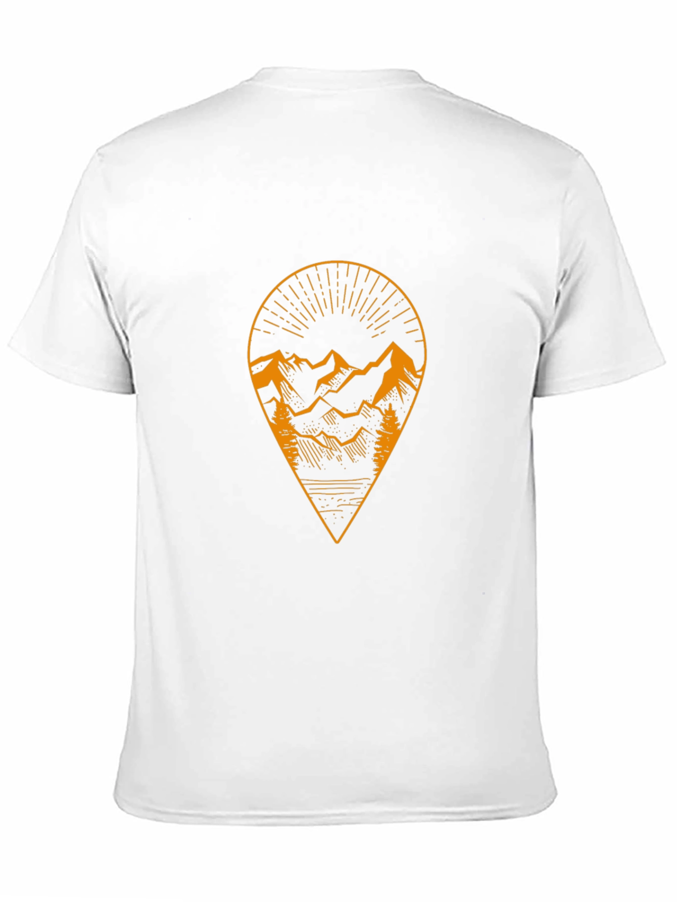 Mountain Graphic Tee - Black Cotton Adventure Shirt