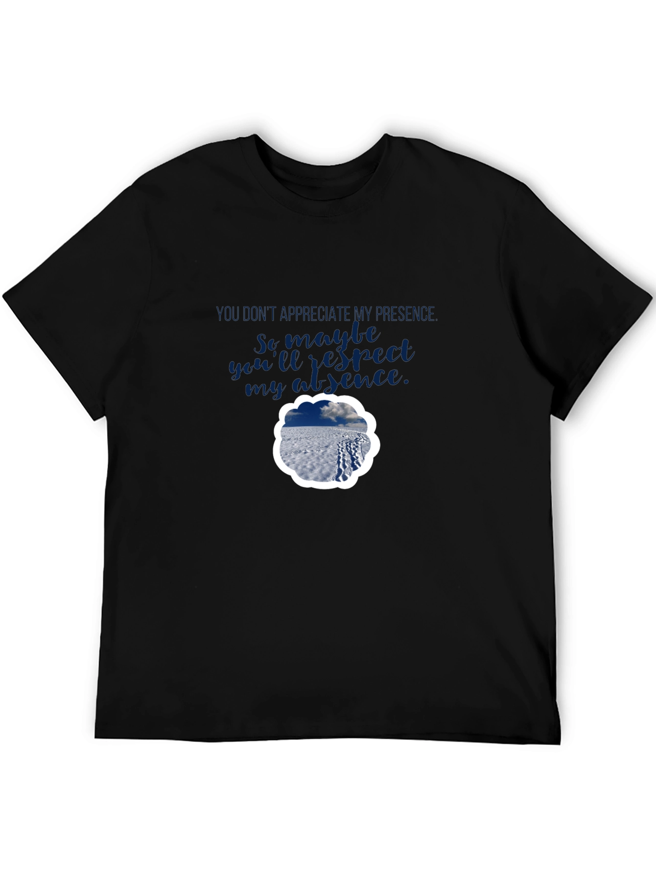 Presence Absence Graphic Tee - Black Casual Shirt