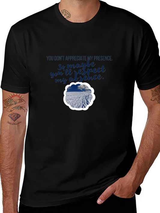 Presence Absence Graphic Tee - Black Casual Shirt
