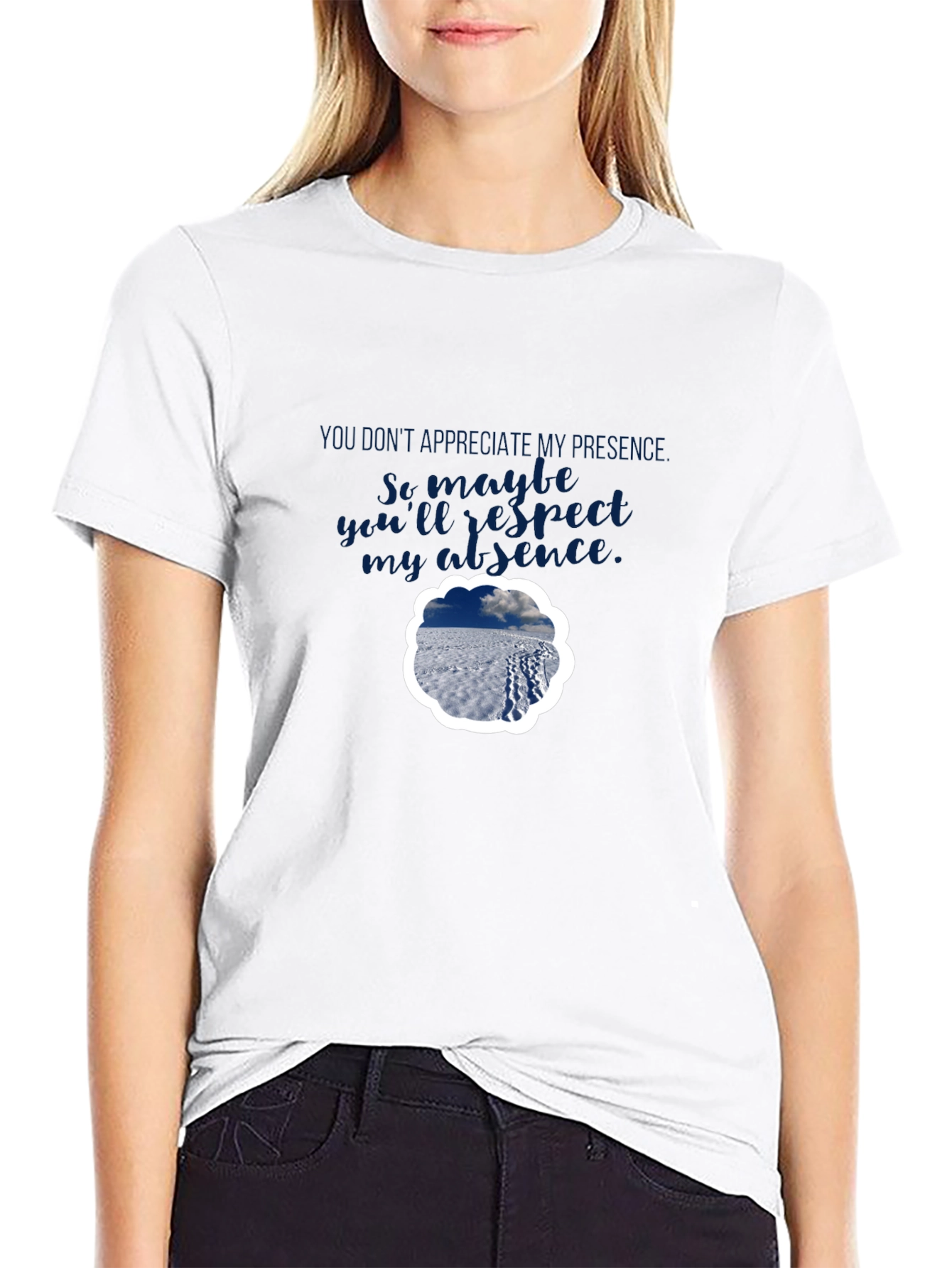 Presence Absence Graphic Tee - Black Casual Shirt