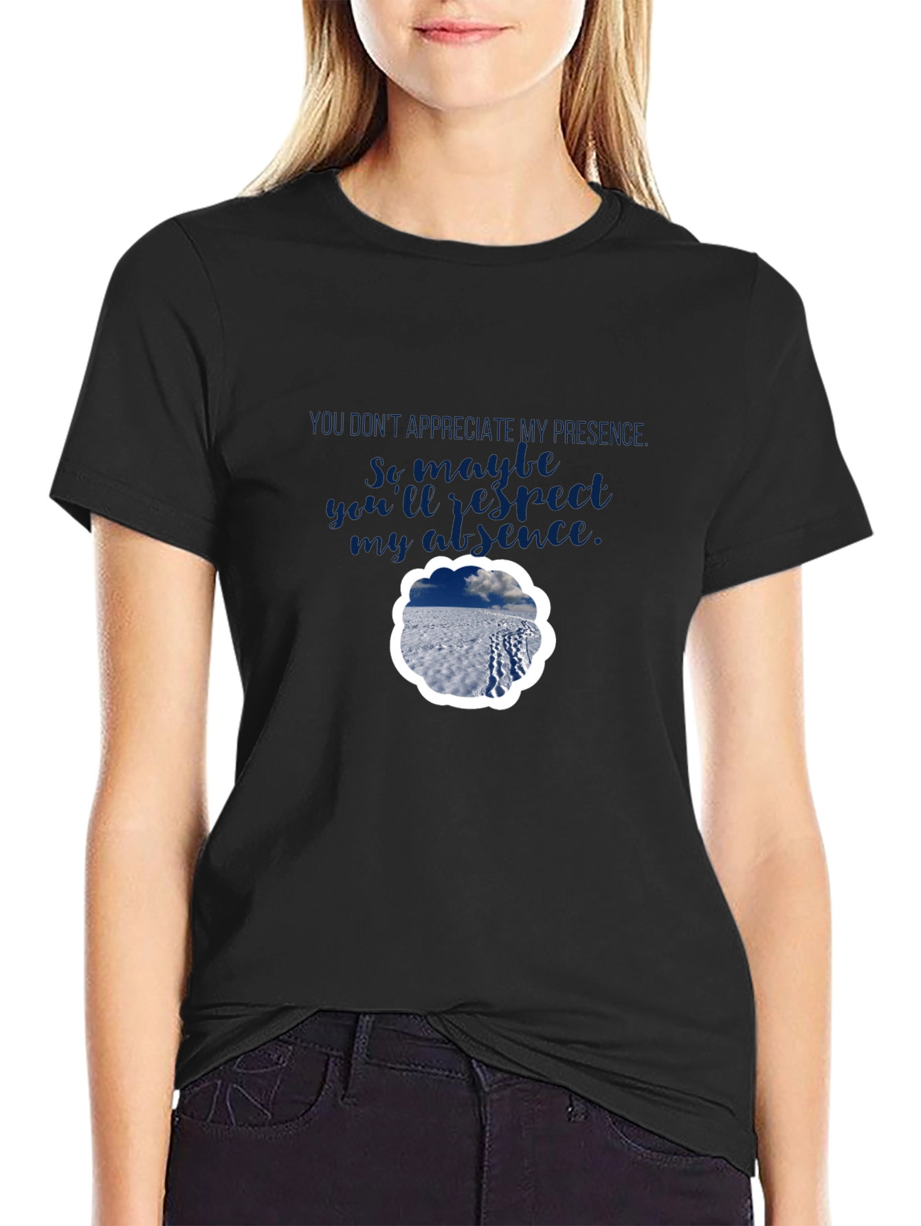 Presence Absence Graphic Tee - Black Casual Shirt