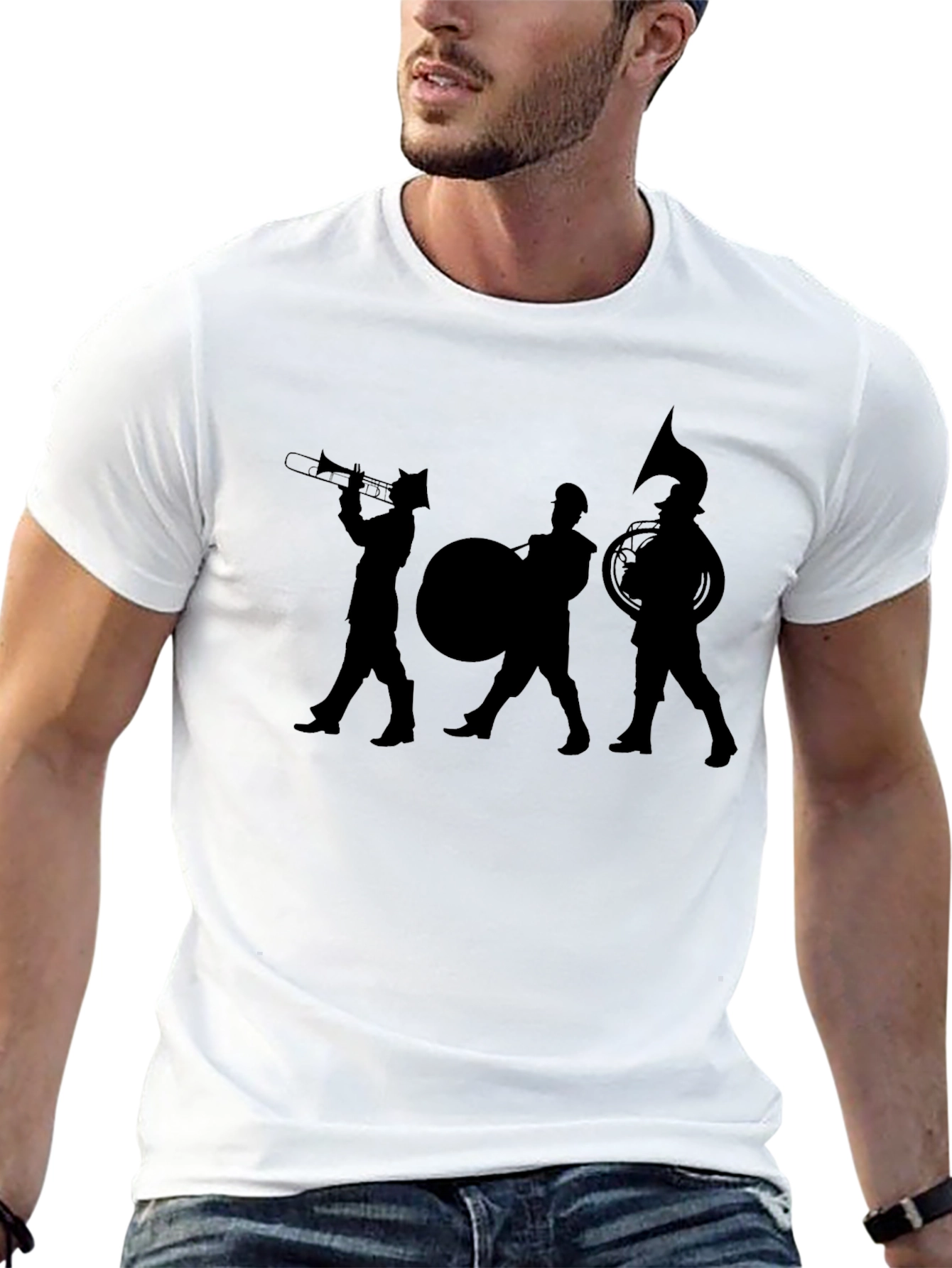 Marching Band Silhouette T-Shirt - Black