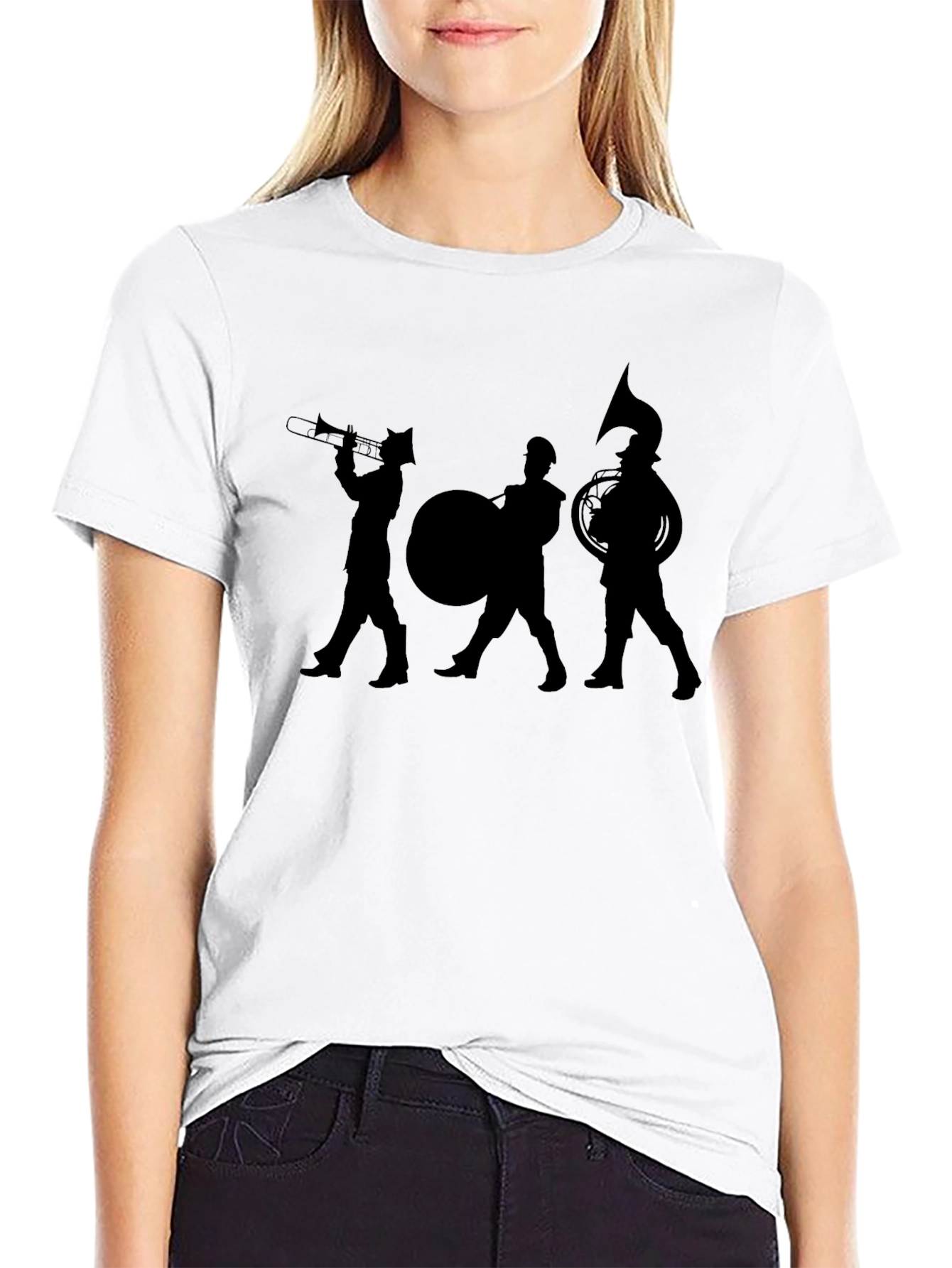 Marching Band Silhouette T-Shirt - Black