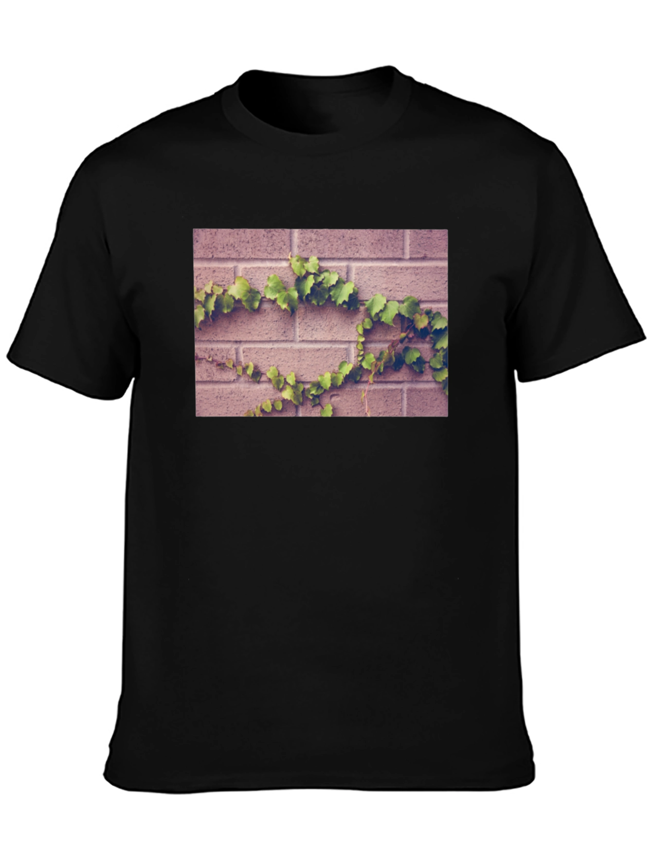Brick Wall Vines Graphic T-Shirt