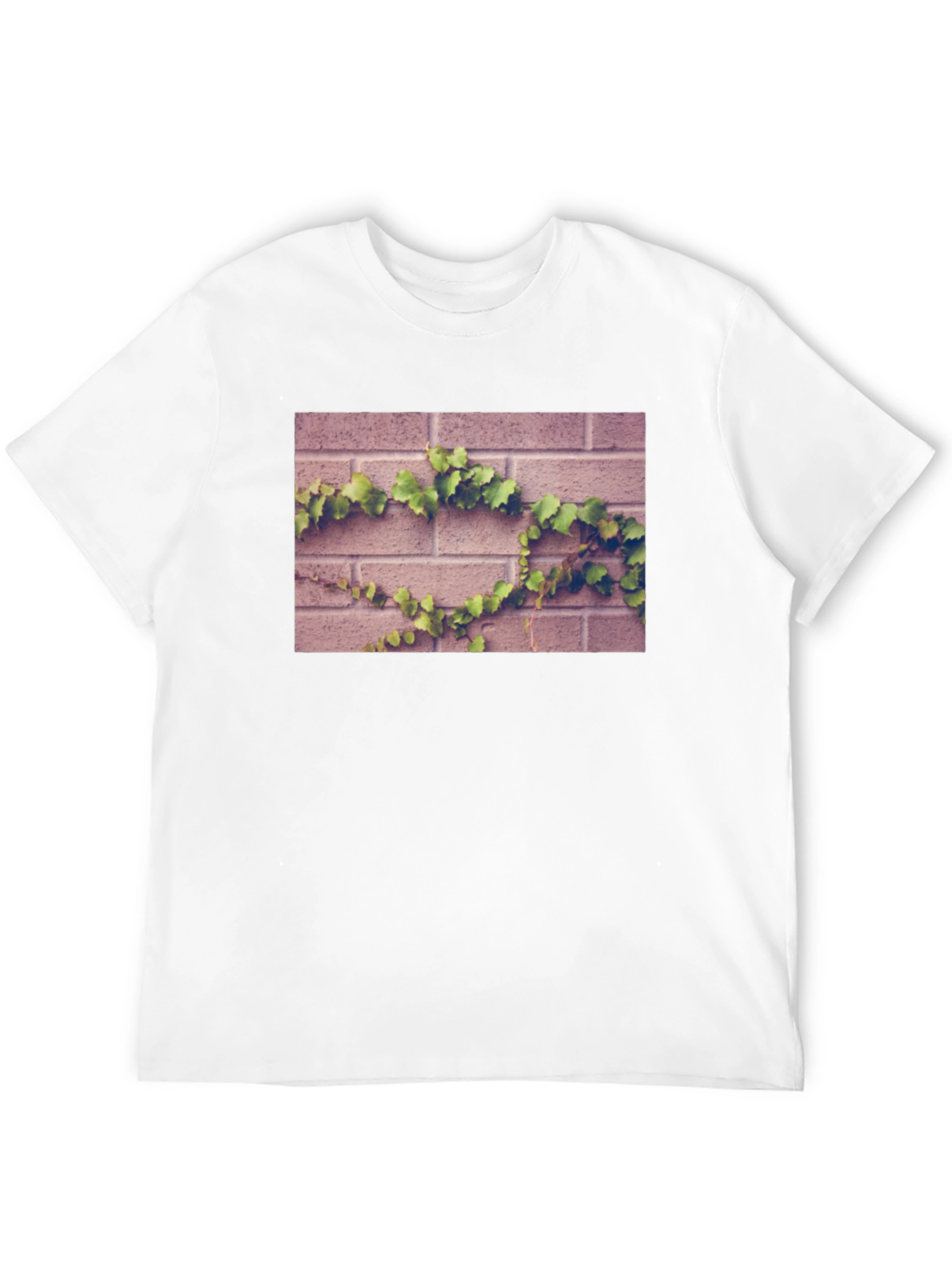 Brick Wall Vines Graphic T-Shirt