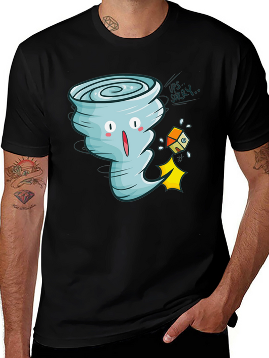 Oops Sorry Tornado Graphic Tee - Funny Weather T-Shirt
