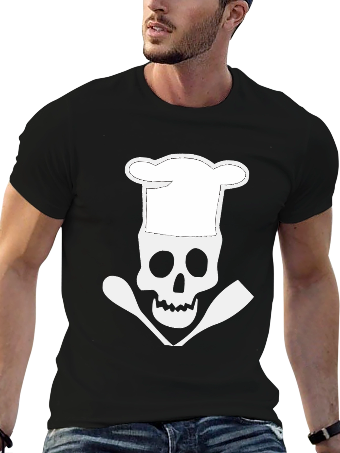 Chef Skull Graphic Tee - Culinary Skeleton T-Shirt