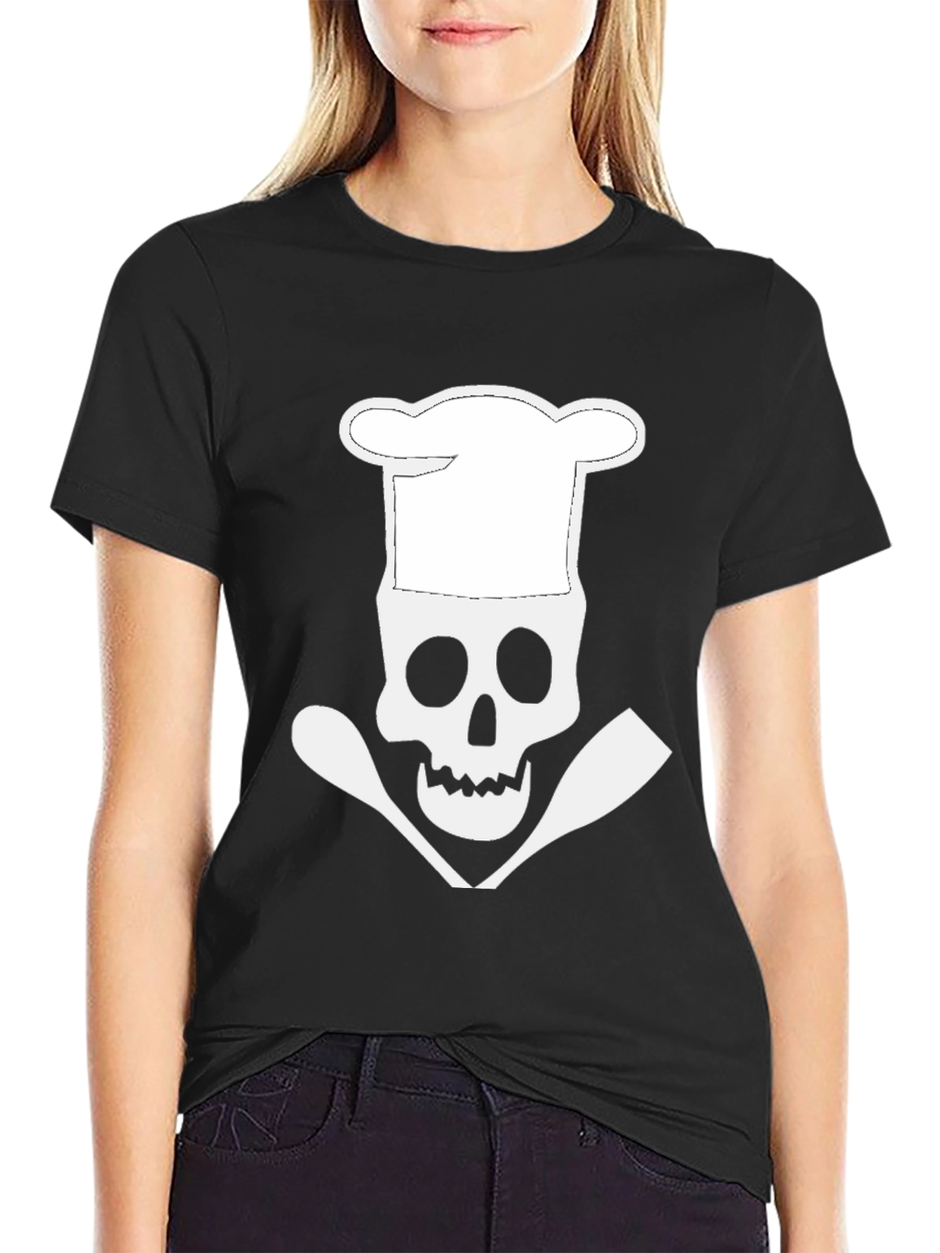 Chef Skull Graphic Tee - Culinary Skeleton T-Shirt