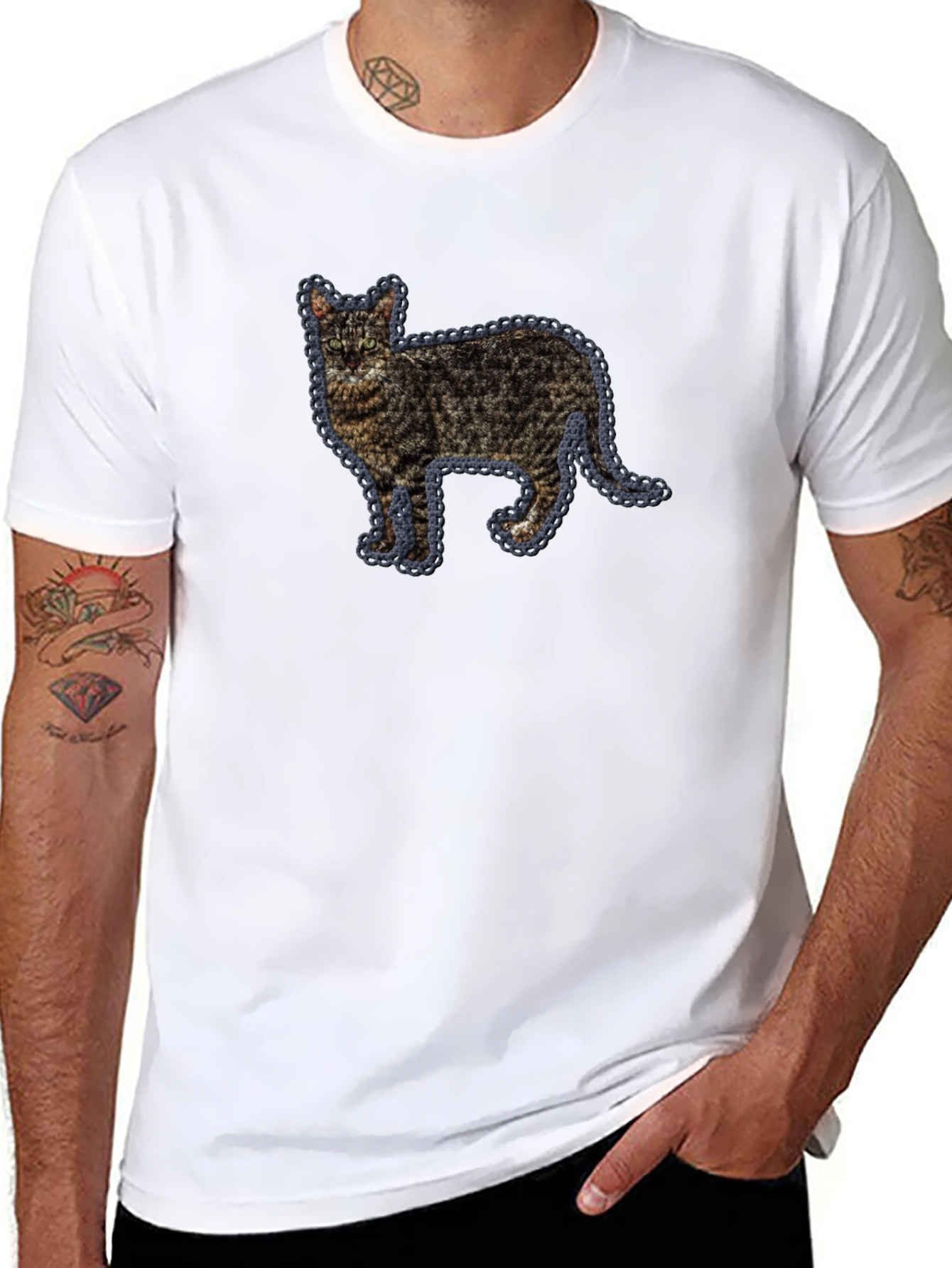 Cat Lovers Black T-Shirt