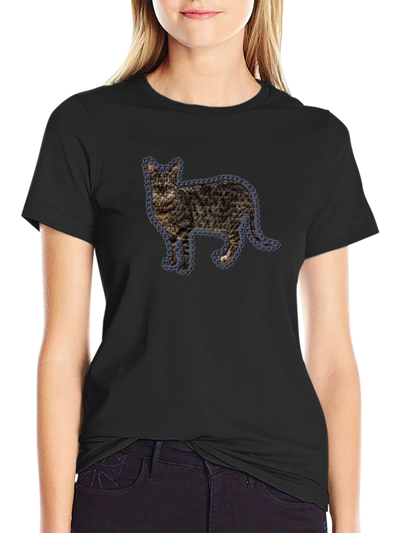 Cat Lovers Black T-Shirt