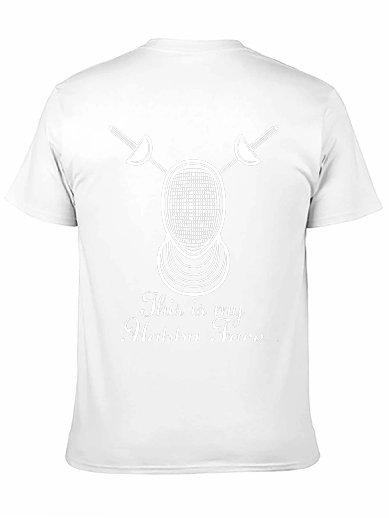 Fencing Hobby Face T-Shirt - Black