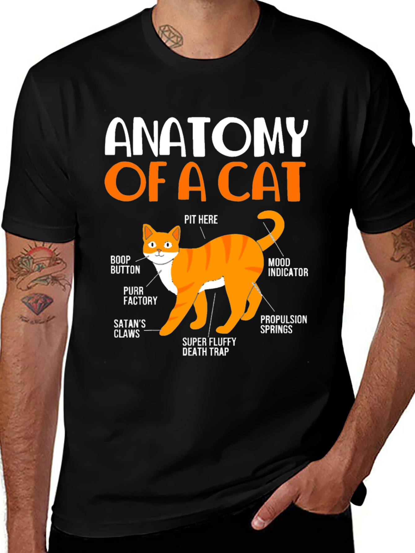 Anatomy of a Cat T-Shirt: Funny Cat Lover Tee