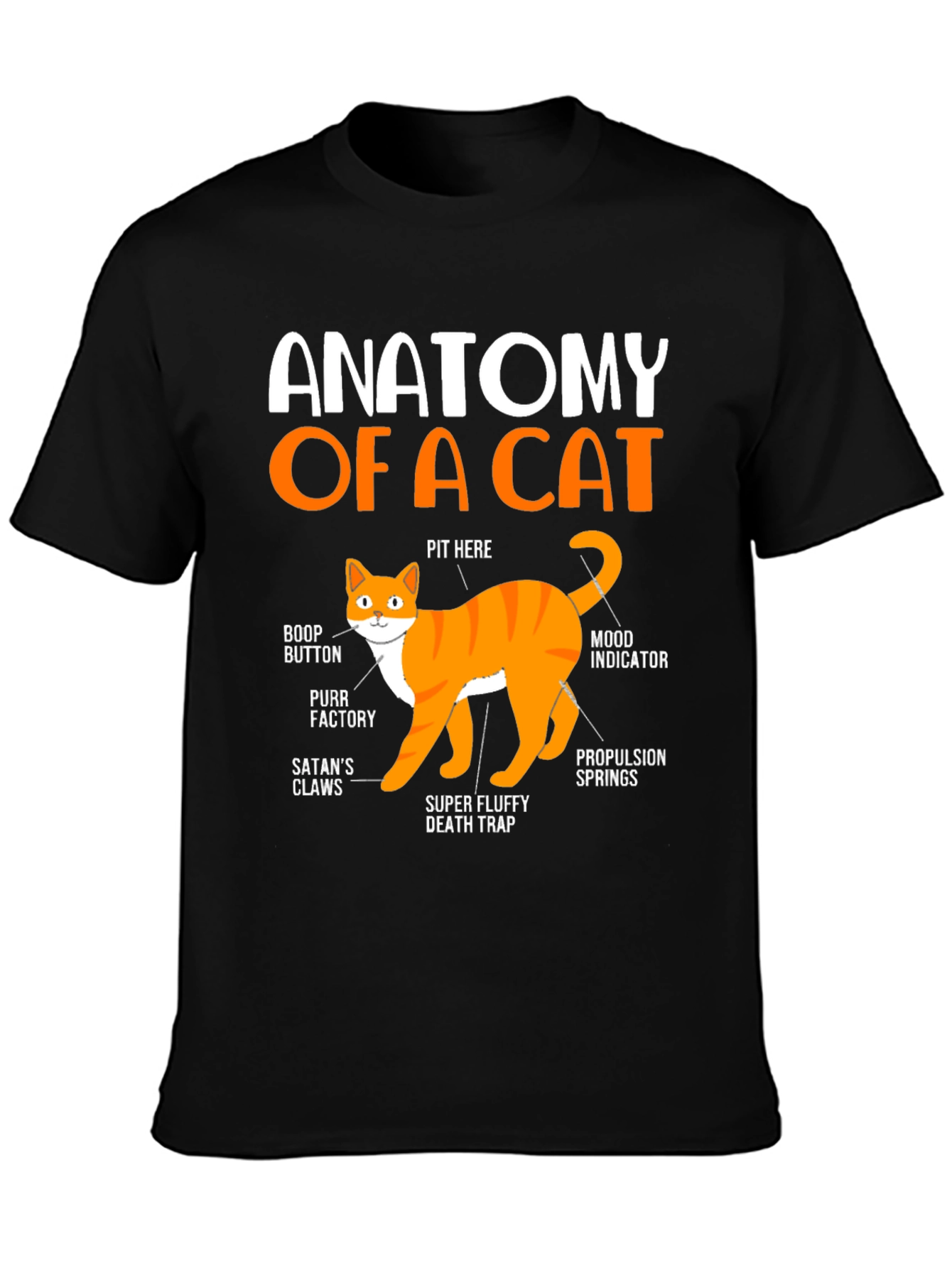 Anatomy of a Cat T-Shirt: Funny Cat Lover Tee