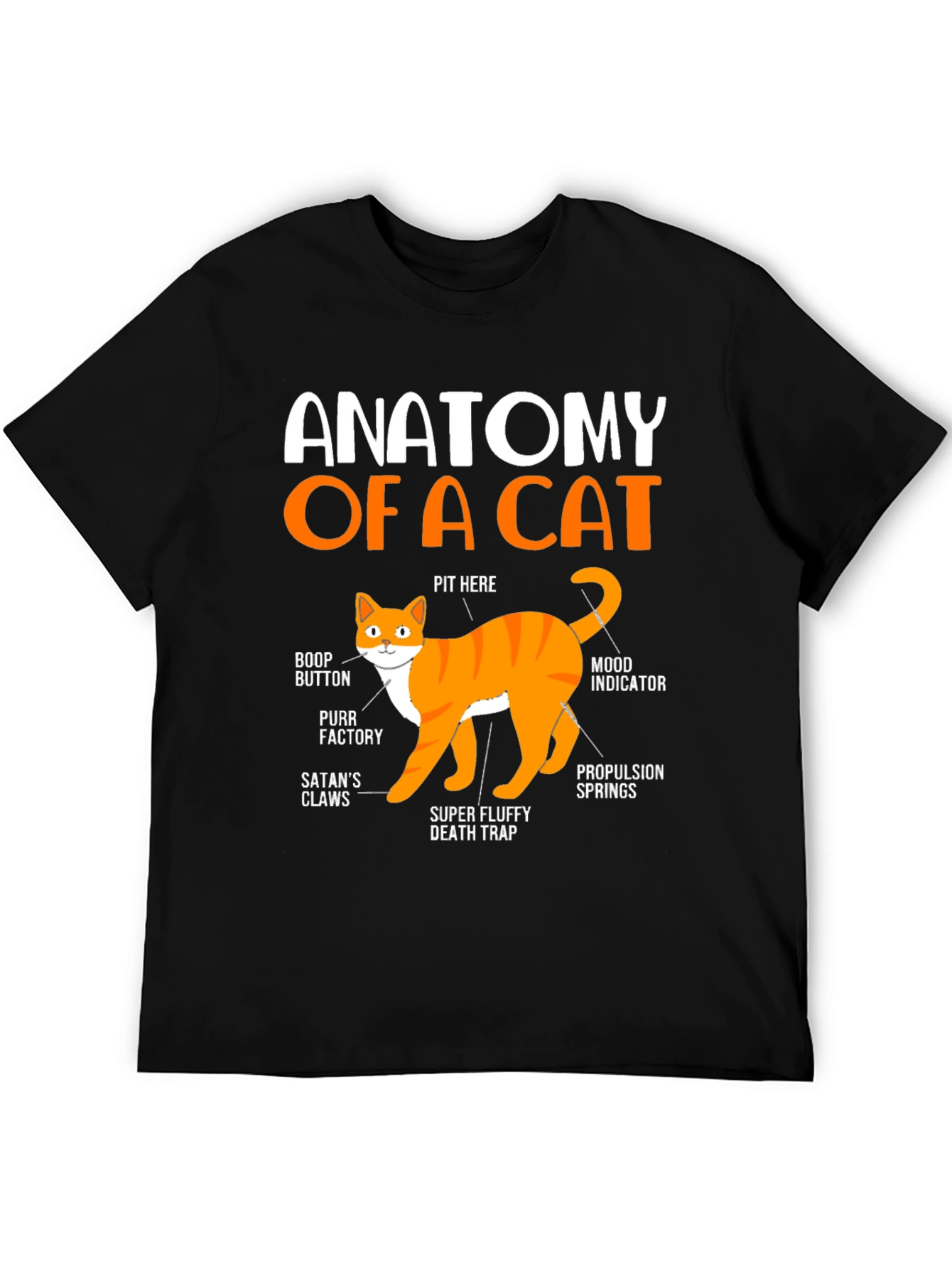 Anatomy of a Cat T-Shirt: Funny Cat Lover Tee