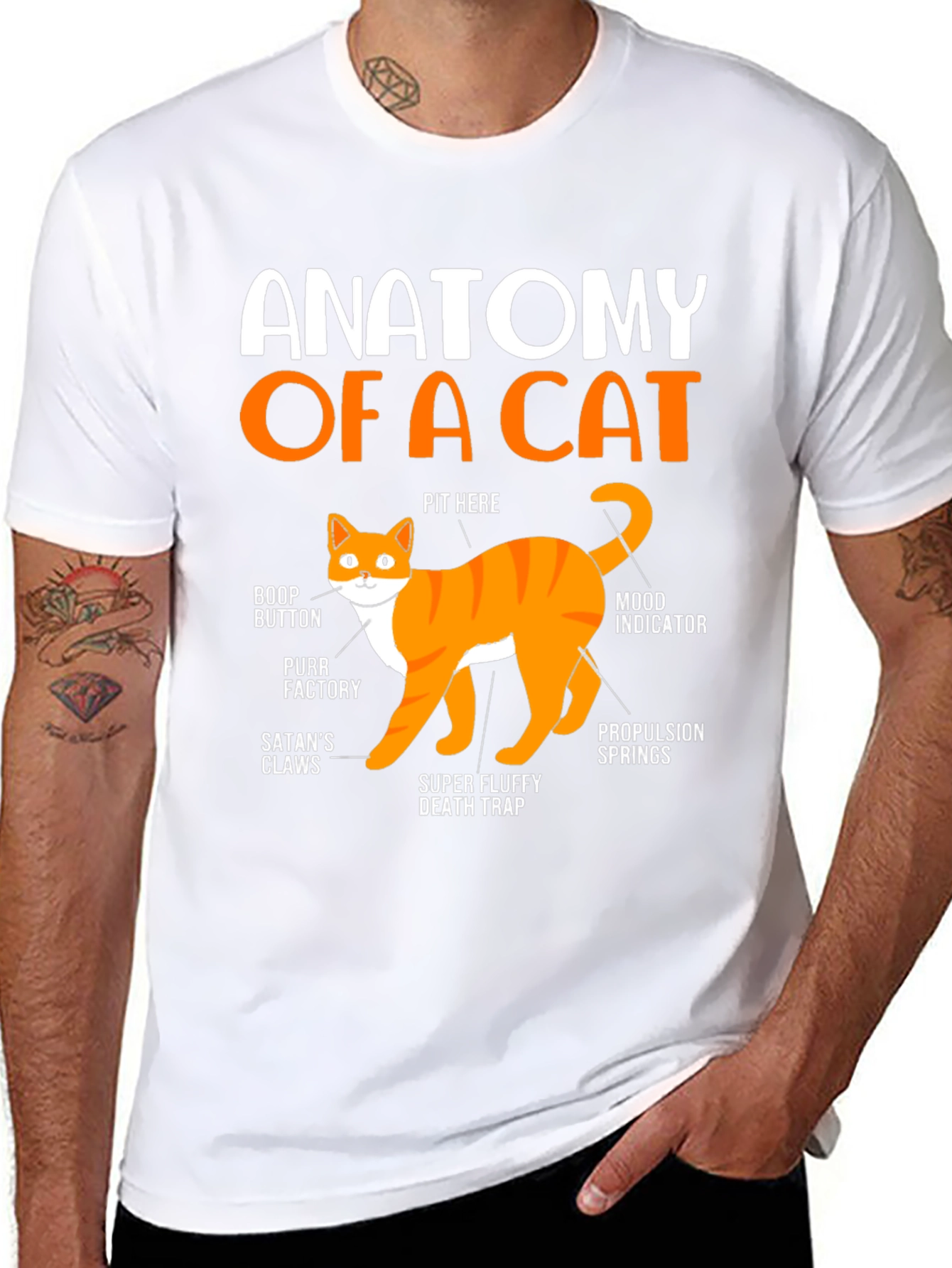 Anatomy of a Cat T-Shirt: Funny Cat Lover Tee