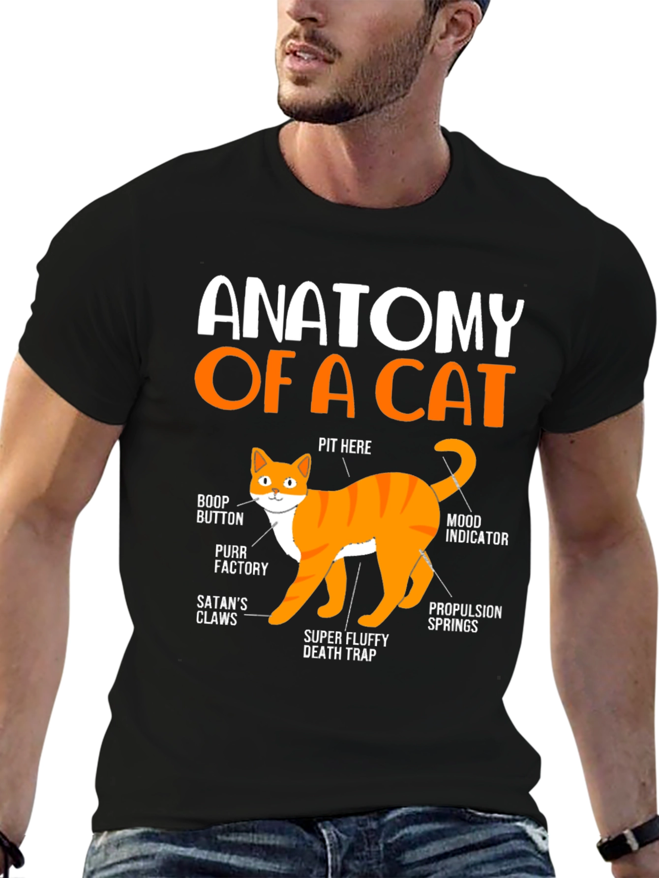 Anatomy of a Cat T-Shirt: Funny Cat Lover Tee
