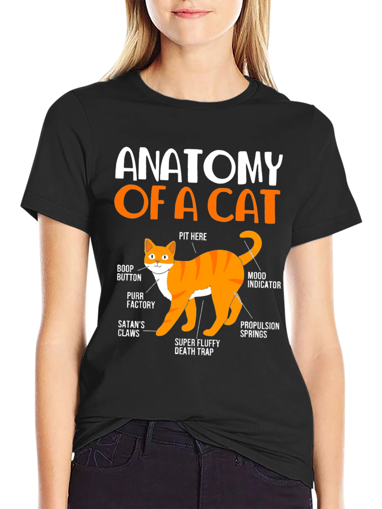 Anatomy of a Cat T-Shirt: Funny Cat Lover Tee