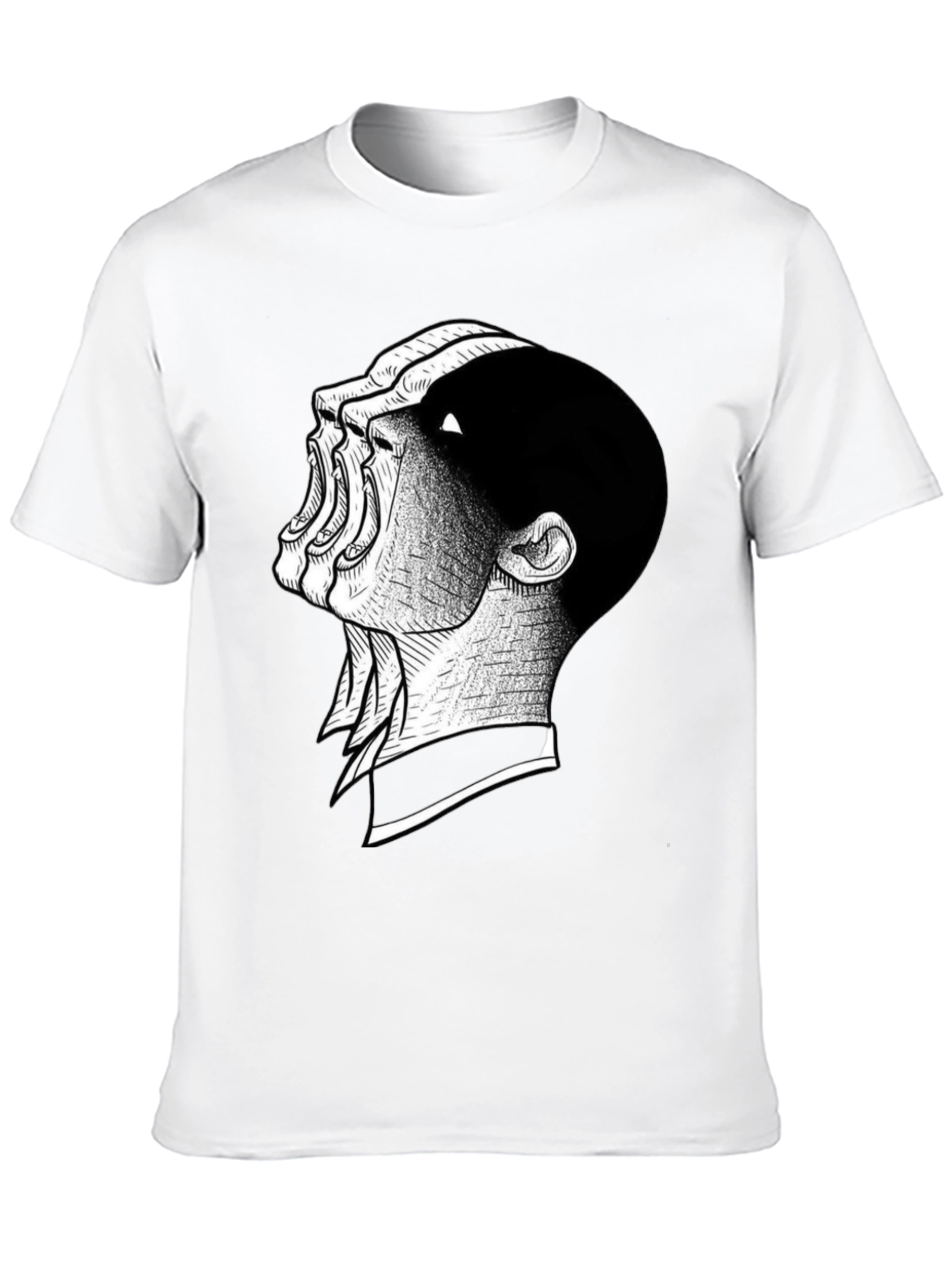 Distorted Scream Graphic Black T-Shirt